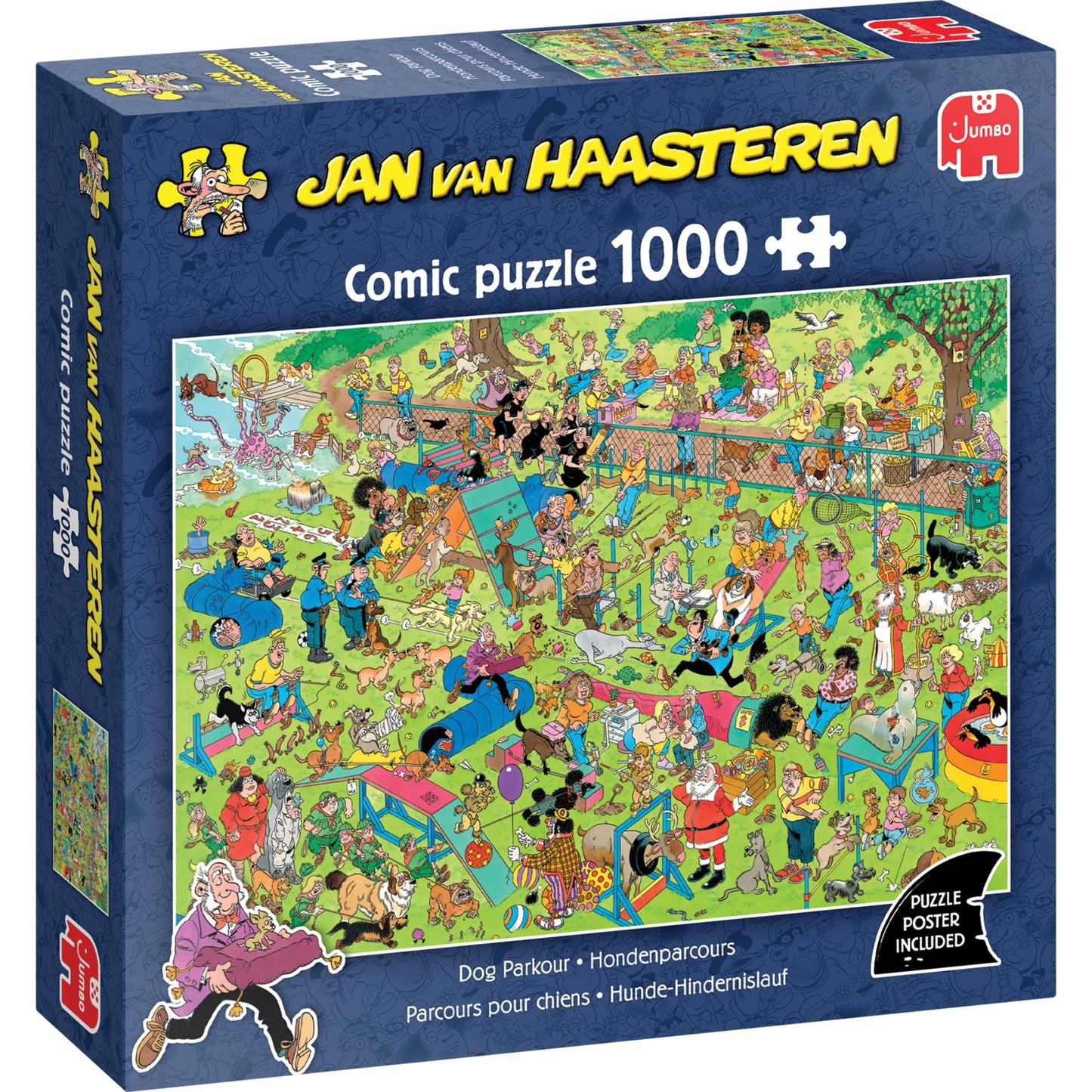 Jan van Haasteren Dog Parkour 1000-Piece Puzzle • 68 x 49 cm • 100% Recycled Cardboard