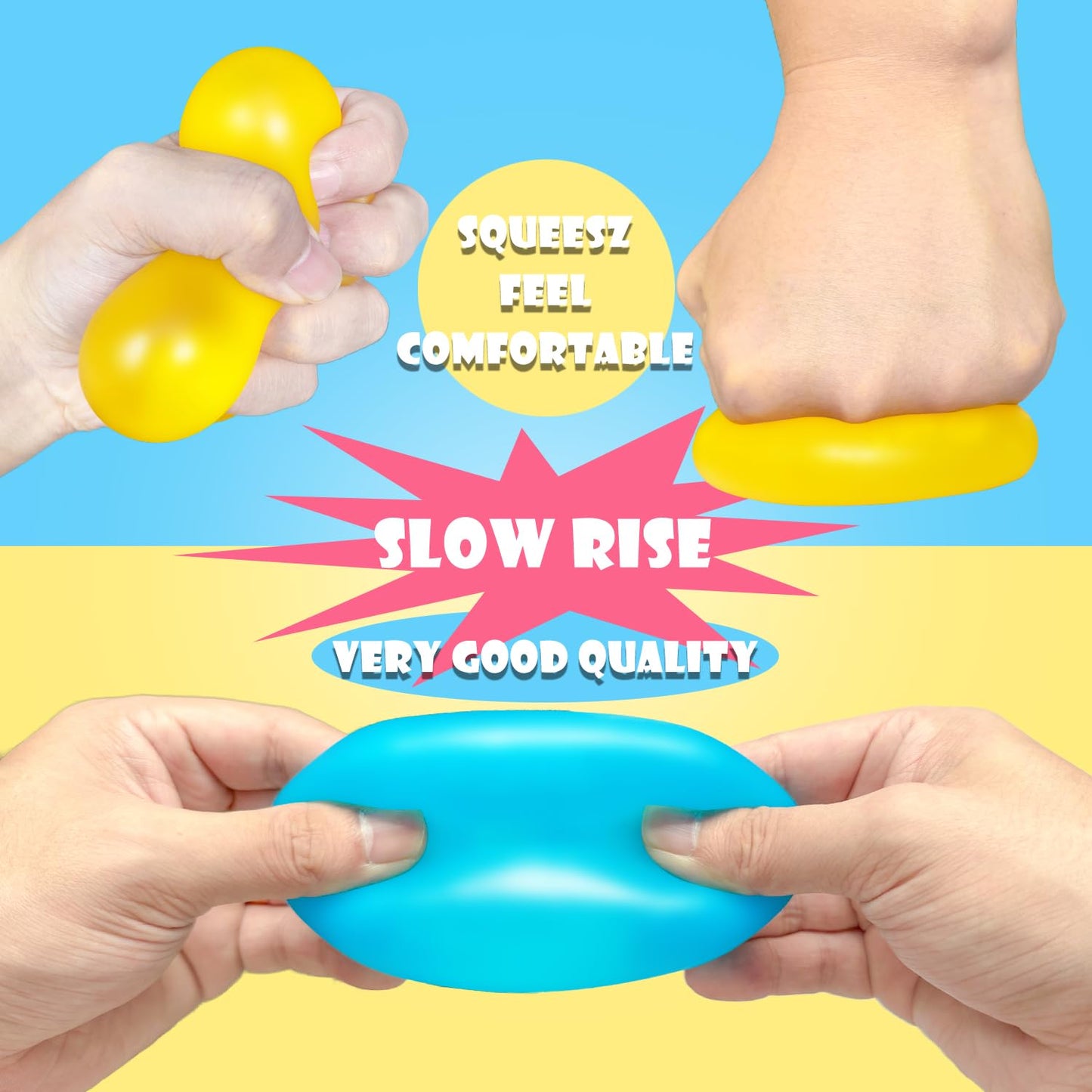 JANESVISSY 6Pcs Glow-in-the-Dark Stress Cube – High-Density Fidget Toys