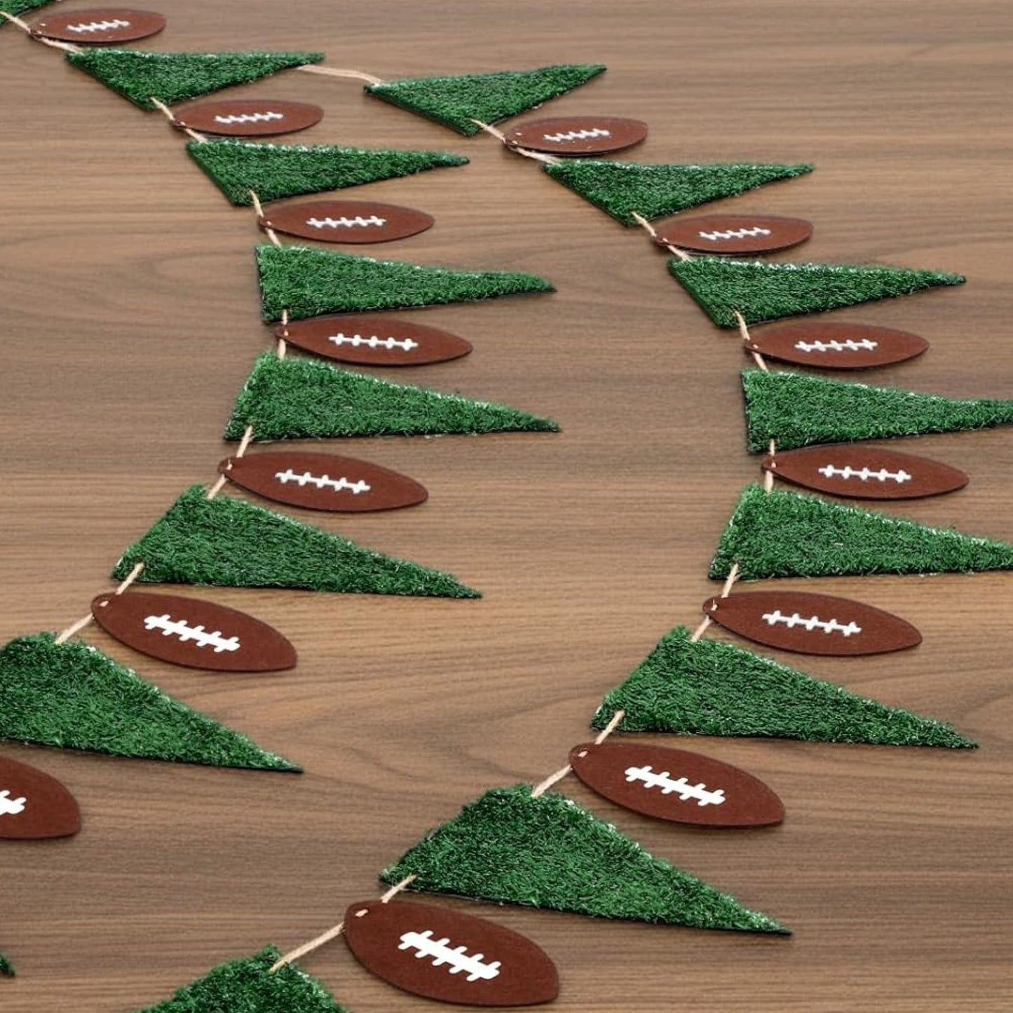 Janinka 11.5ft Football Party Decorations – Felt Flags & Footballs Garland