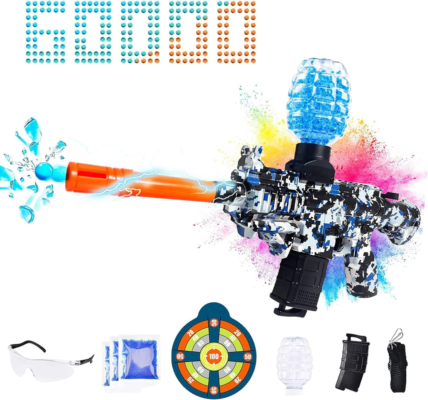 JANNIRESS Electric Splatter Ball Blaster – Eco-Friendly Auto-Mode Outdoor Game