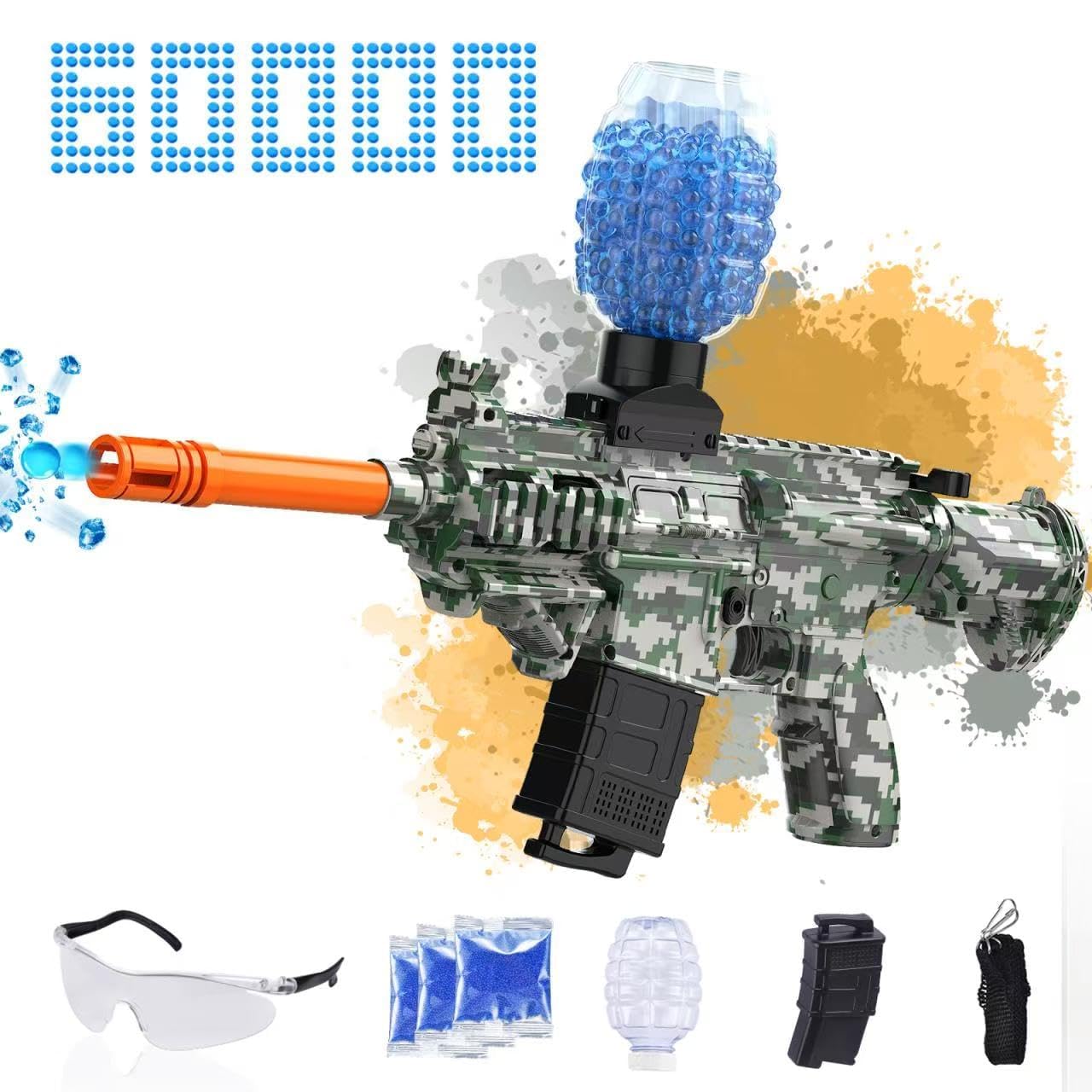 JANNIRESS Electric Gel Ball Blaster Green – Eco-Friendly Automatic Outdoor Toy