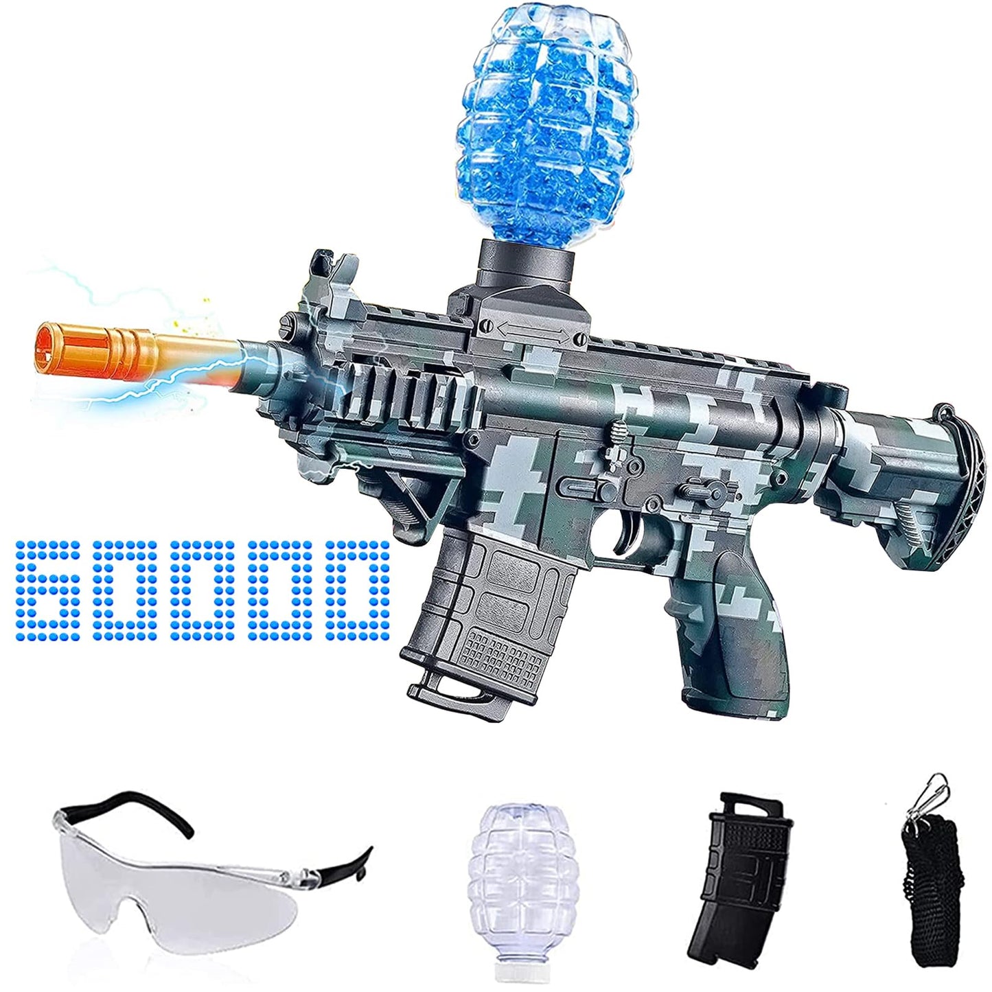 JANNIRESS Electric Gel Ball Blaster Green – Eco-Friendly Automatic Outdoor Toy