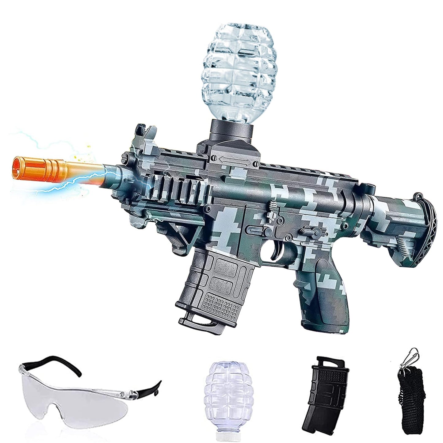 JANNIRESS Electric Gel Ball Blaster Green – Eco-Friendly Automatic Outdoor Toy