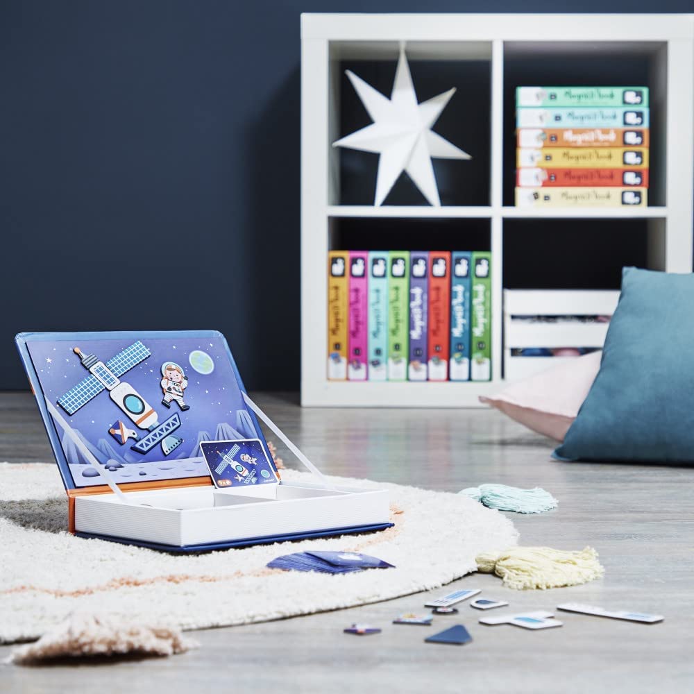 Janod Magneti'Book Universe 70 — Educational Magnetic Game for Imagination & Fine Motor Skills | Ages 3+ | J02589