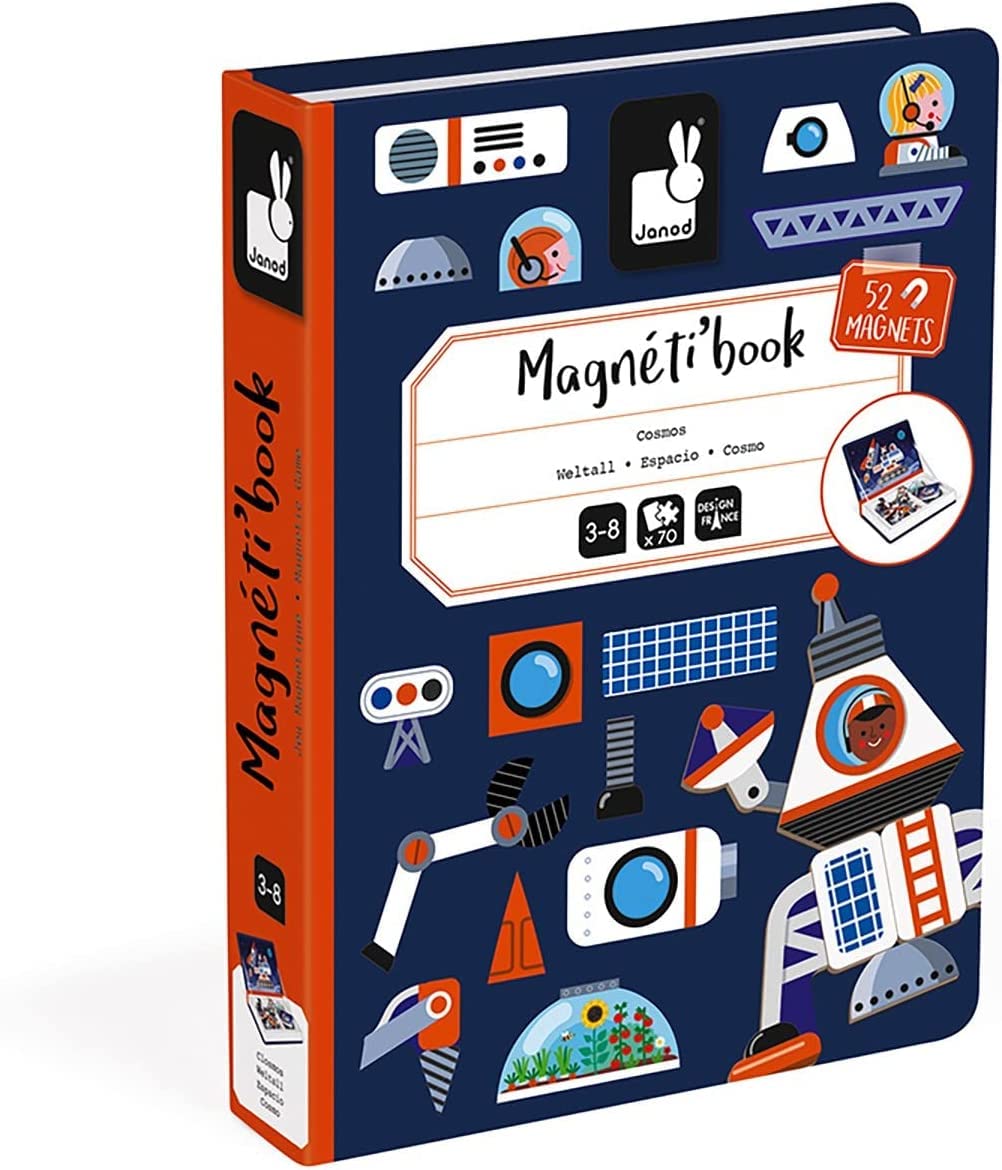 Janod Magneti'Book Universe 70 — Educational Magnetic Game for Imagination & Fine Motor Skills | Ages 3+ | J02589