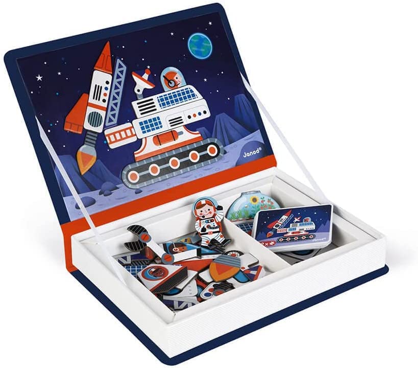 Janod Magneti'Book Universe 70 — Educational Magnetic Game for Imagination & Fine Motor Skills | Ages 3+ | J02589