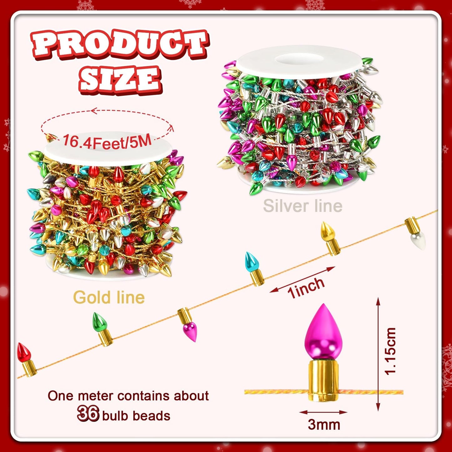 Jansun 32.8 ft Dollhouse Lights String — 10m Warm Miniature Christmas Lights for Dollhouses