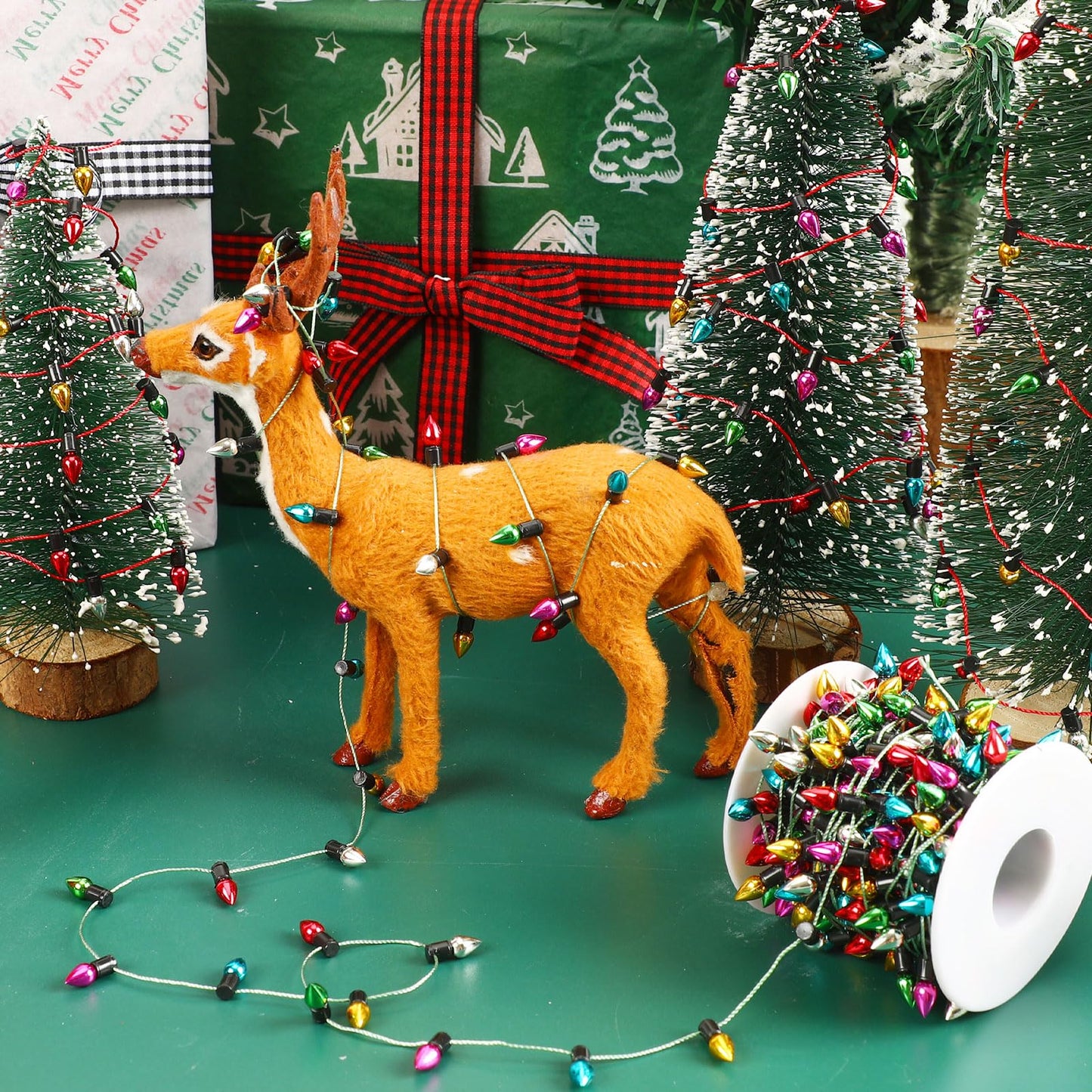 Jansun 32.8 ft Dollhouse Lights – Double-Color Miniature Christmas String Lights