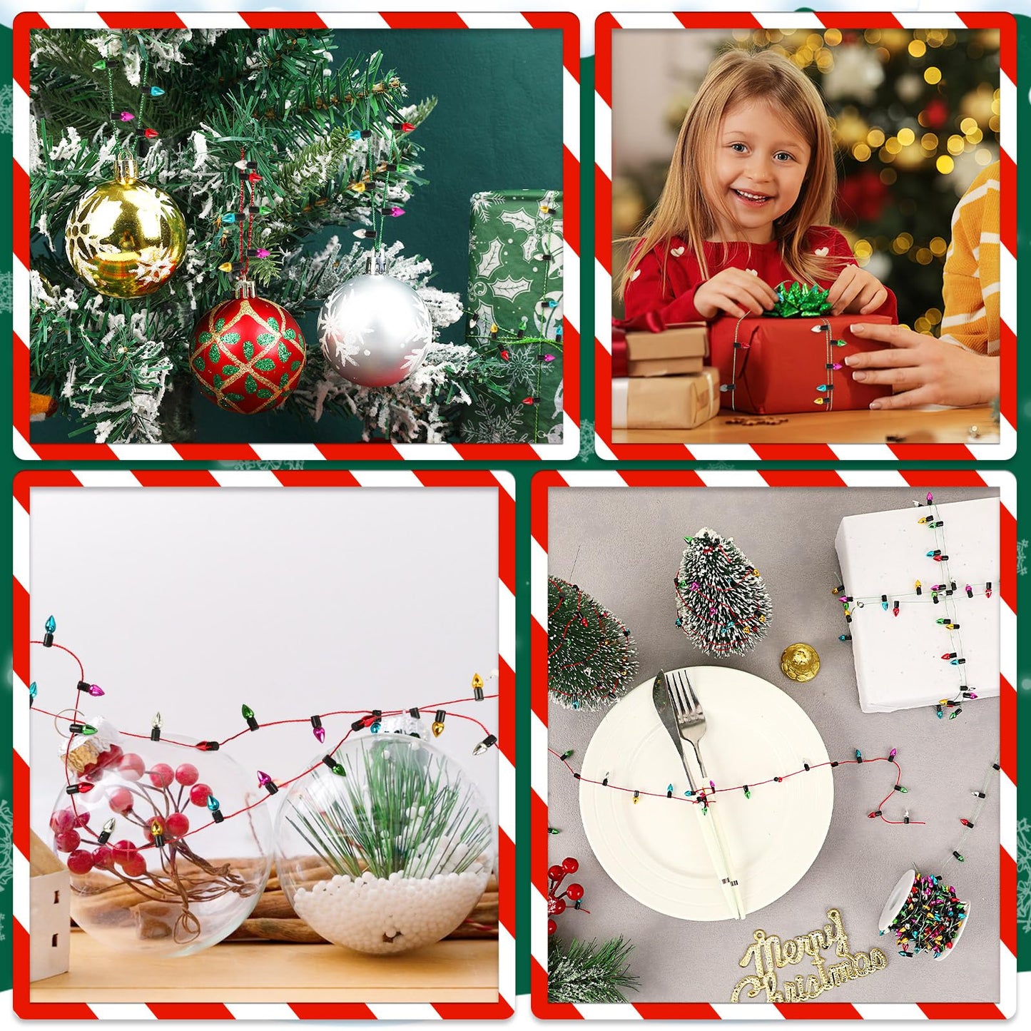 Jansun 32.8 ft Dollhouse Lights – Double-Color Miniature Christmas String Lights
