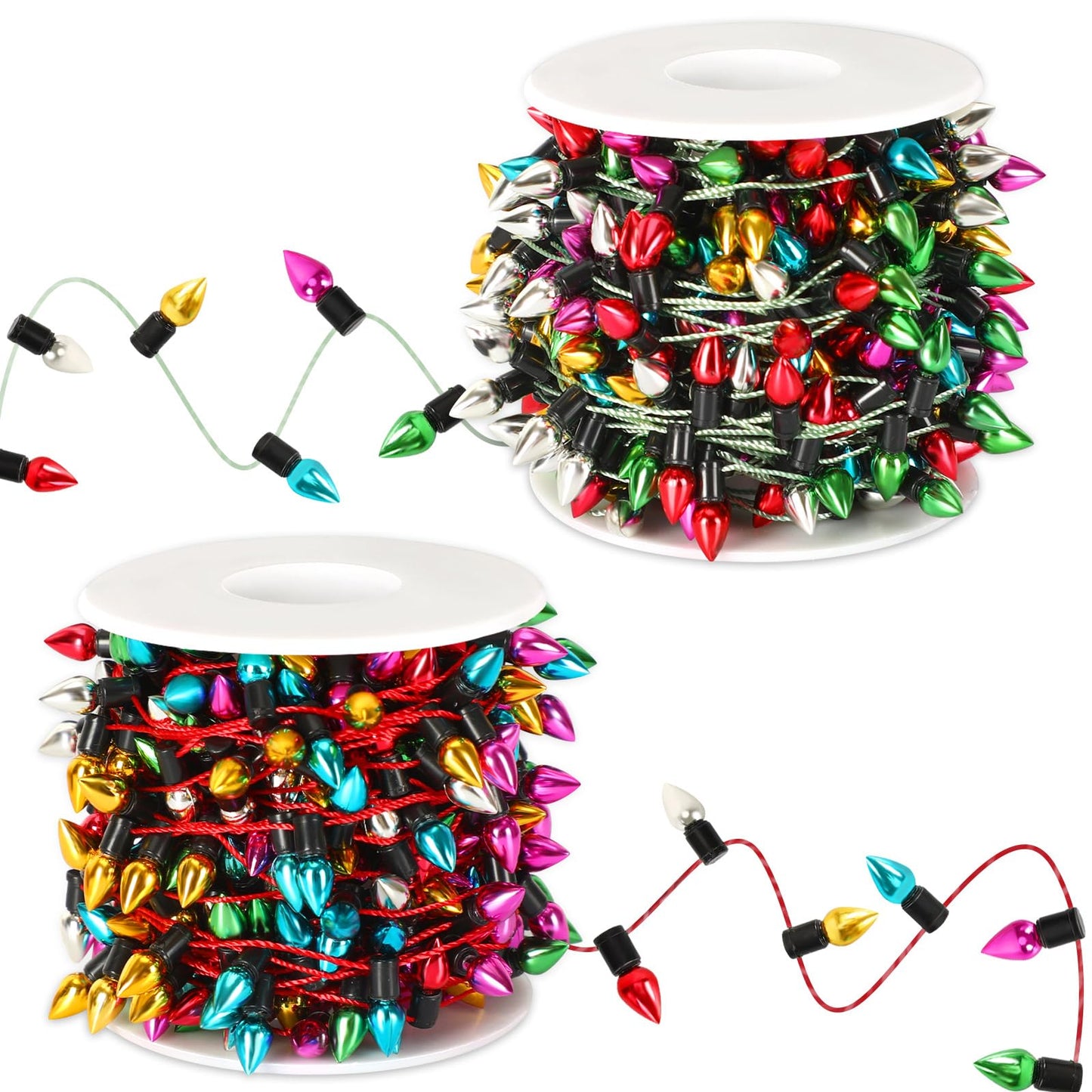 Jansun 32.8 ft Dollhouse Lights – Double-Color Miniature Christmas String Lights