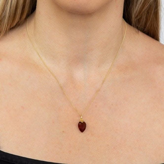 January Yellow Gold Plated Birthstone Chalcedony Stone Pendant P4975