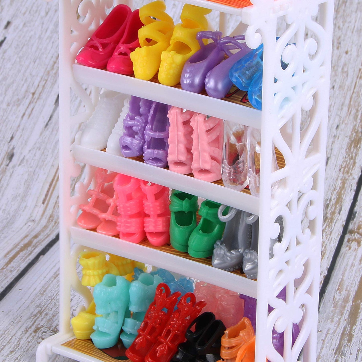 JANYUN 50-Pair Doll Shoes for 12-Inch Dolls — Boots & Styles Bulk Set