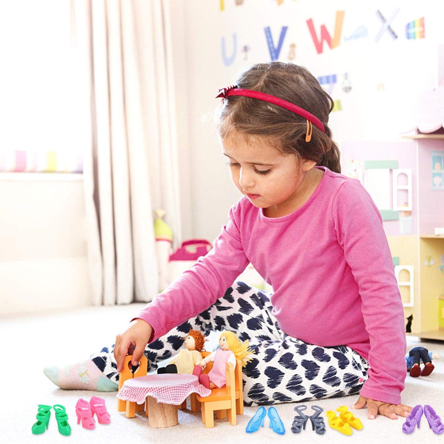 JANYUN 50-Pair Doll Shoes for 12-Inch Dolls — Boots & Styles Bulk Set
