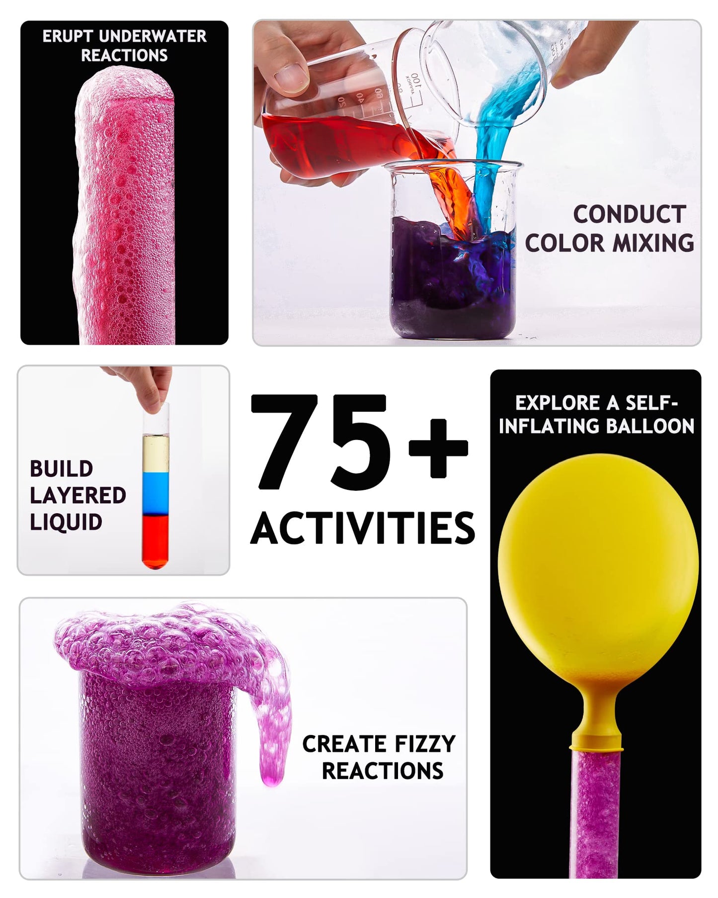 Japace Science Kits for Girls Aged 4-8 – 75+ Chemistry Experiments for Learning and Fun