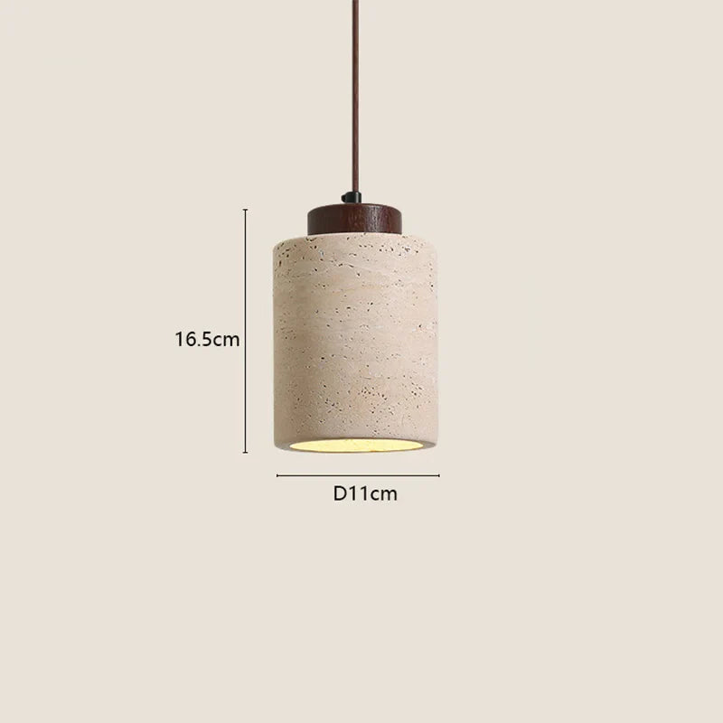 Wabi-Sabi Natural Stone Pendant Light – Japanese Modern Designer Hanging Lamp
