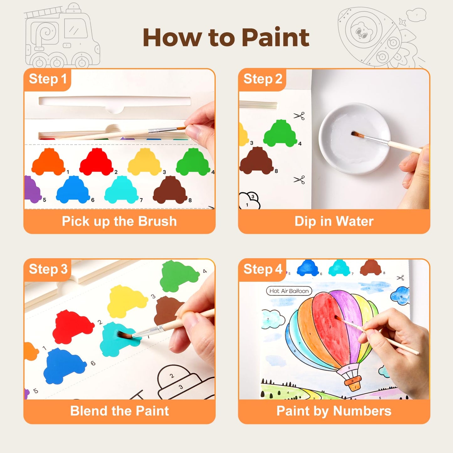 Jar Melo Paint with Water Books for Toddlers – Mess-Free Watercolor Activity Kit