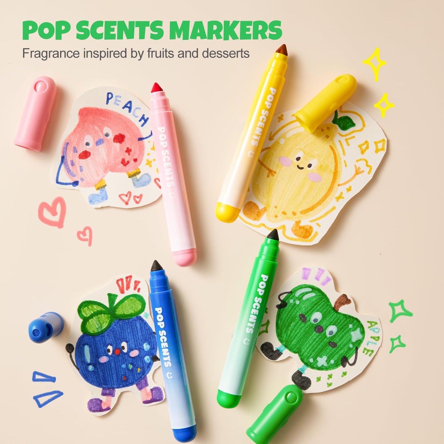Jar Melo Scented Washable Markers – 24 Colors for Kids 4-8 | Safe, Non-Toxic, Washable Art Supplies