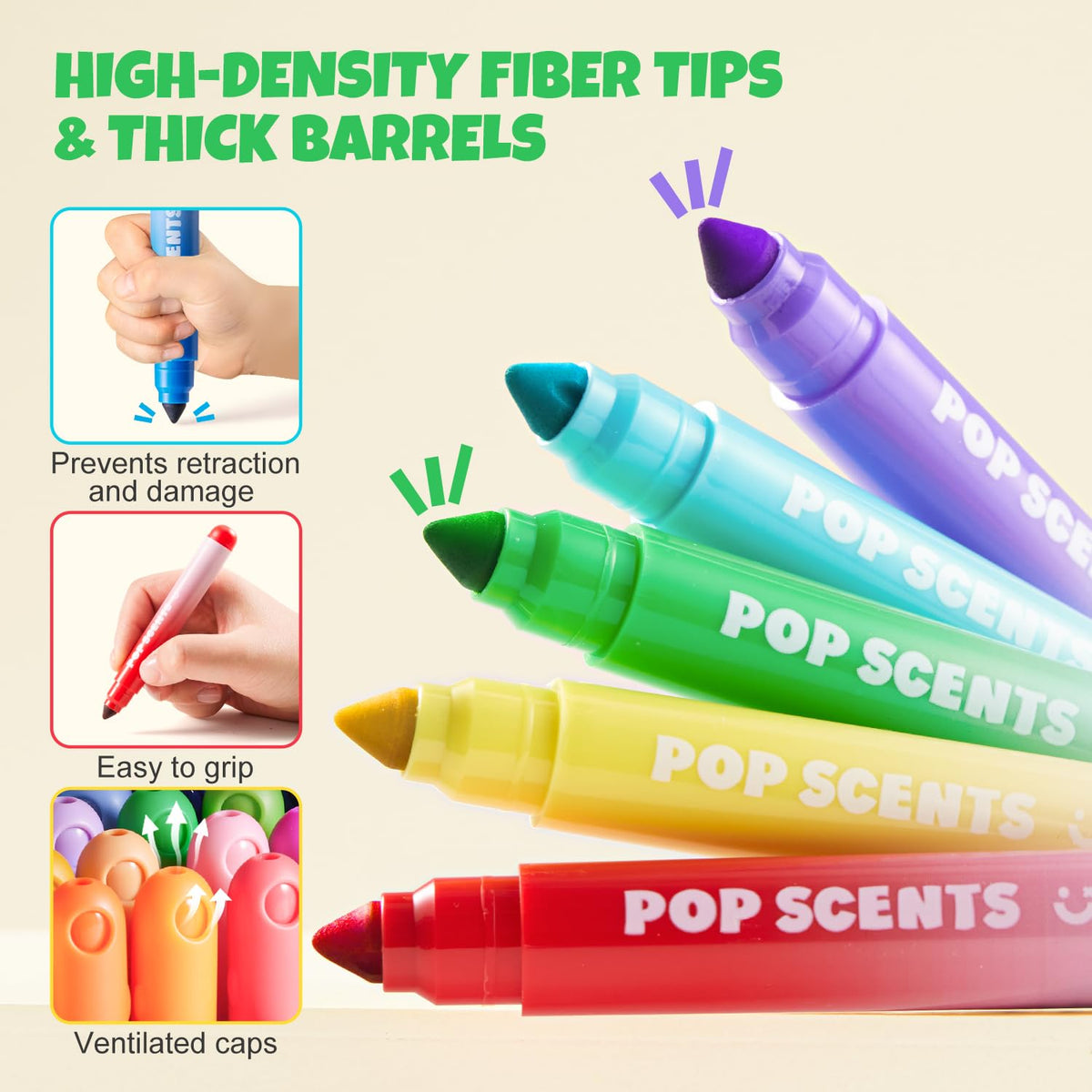 Jar Melo Scented Washable Markers – 24 Colors for Kids 4-8 | Safe, Non-Toxic, Washable Art Supplies