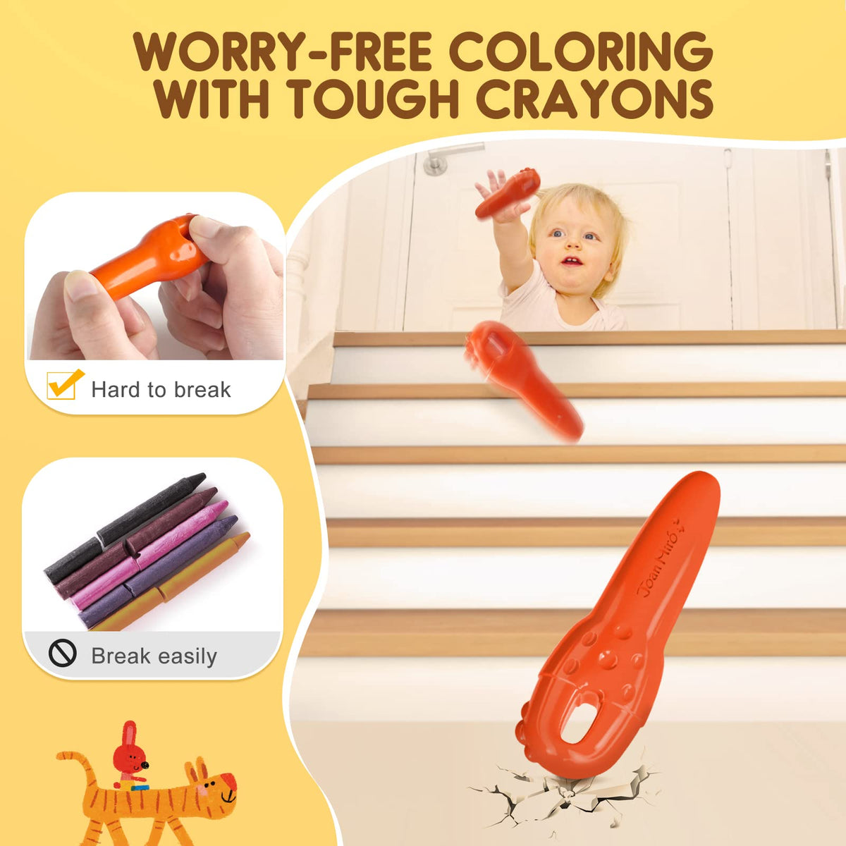 Jar Melo Mess Free Beeswax Crayons for Toddlers – 12 Colors + 108 Free Coloring Pages