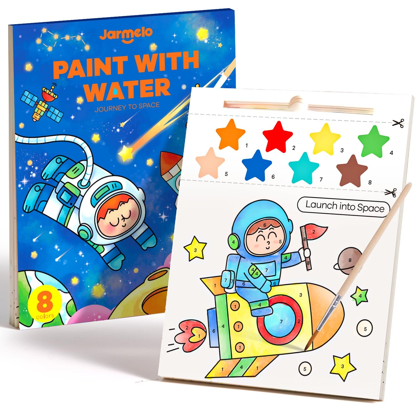 Jar Melo Paint with Water Books – Mess-Free Watercolor for Toddlers & Travel Fun