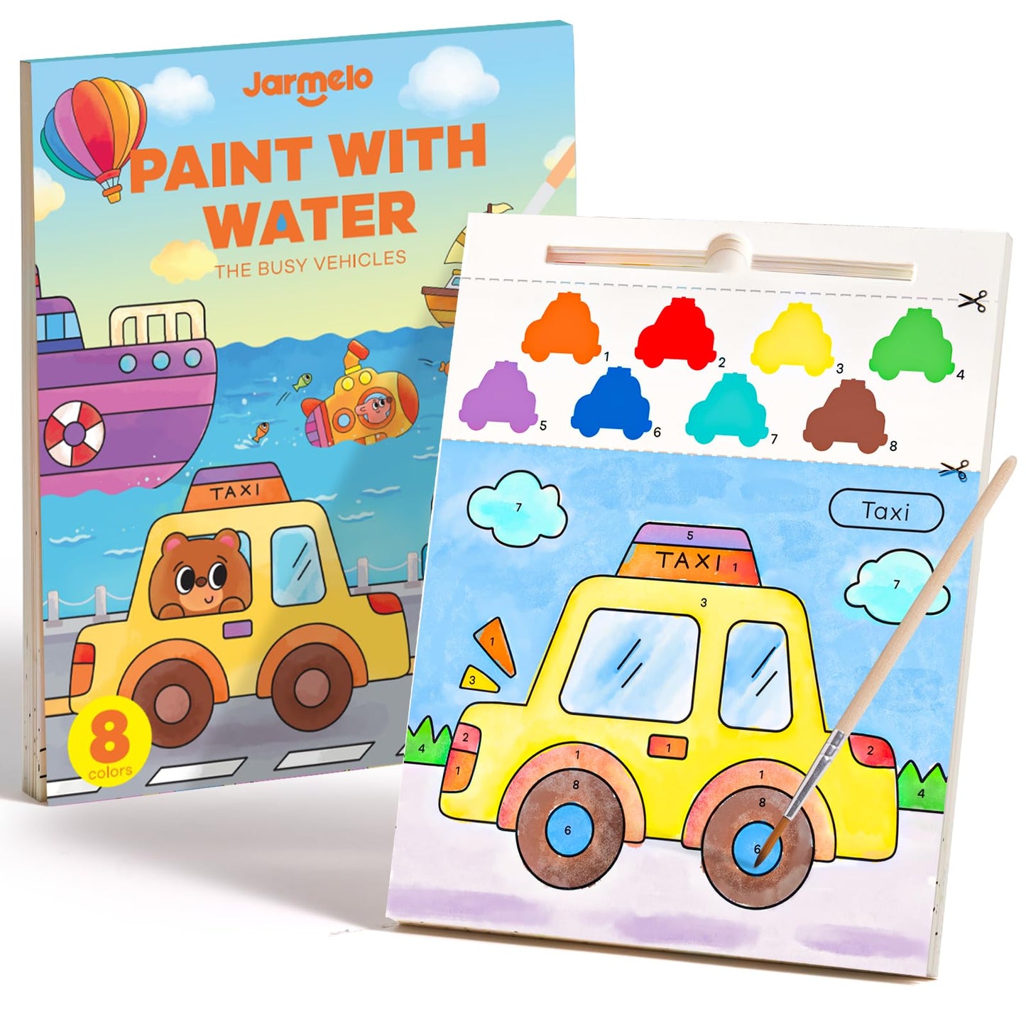 Jar Melo Paint with Water Books for Toddlers – Mess-Free Watercolor Activity Kit