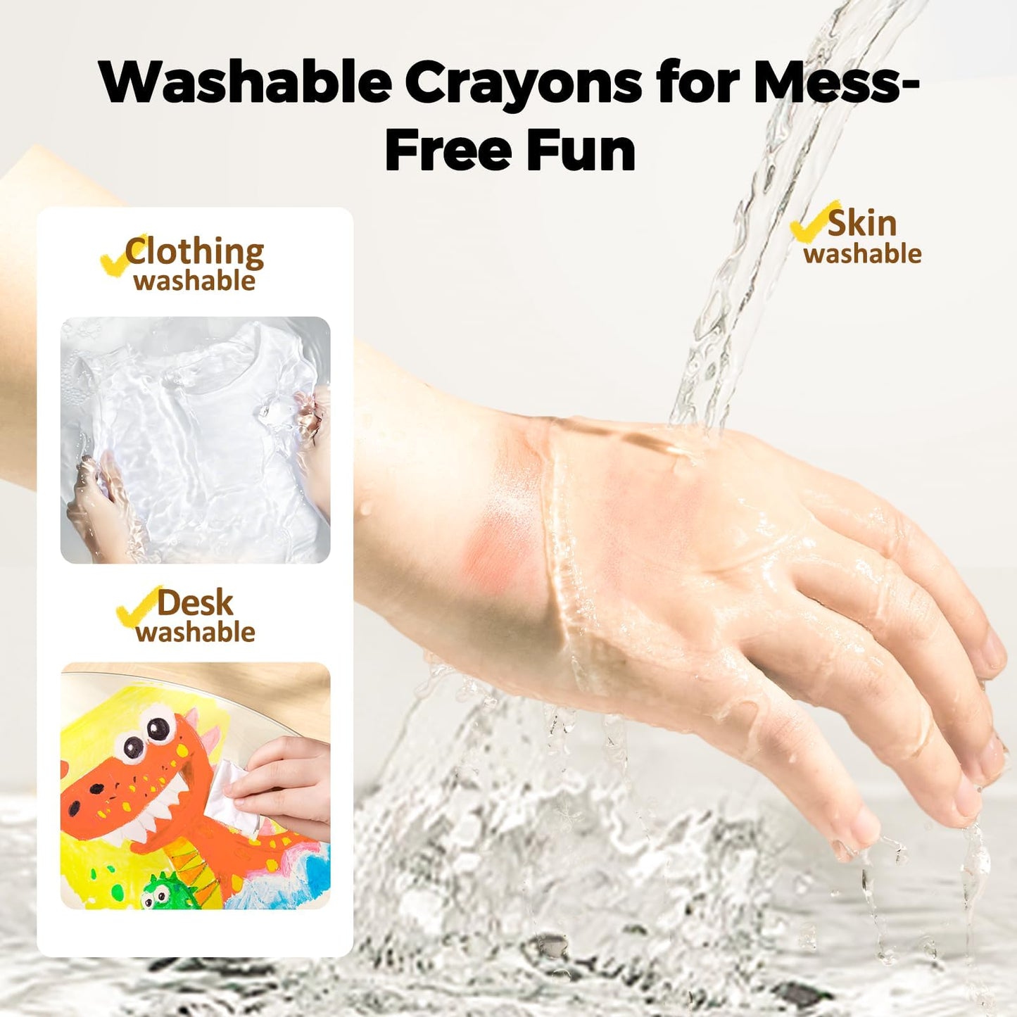 Jar Melo Jumbo Crayons for Toddlers – 36 Colors, TwistJoy, Non-Toxic & Washable