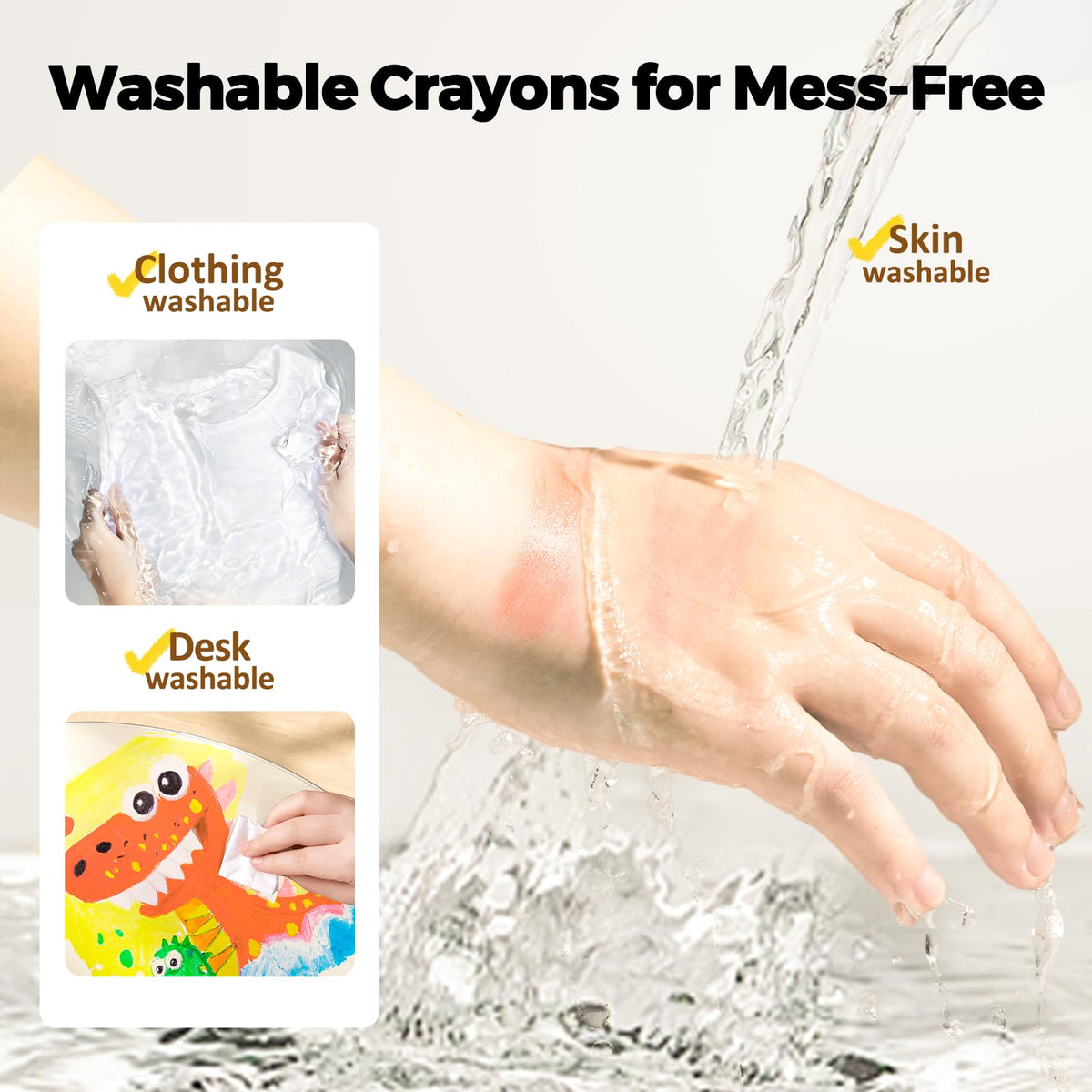Jar Melo Jumbo Crayons for Toddlers – TwistJoy 6 Colors, Non-Toxic & Washable