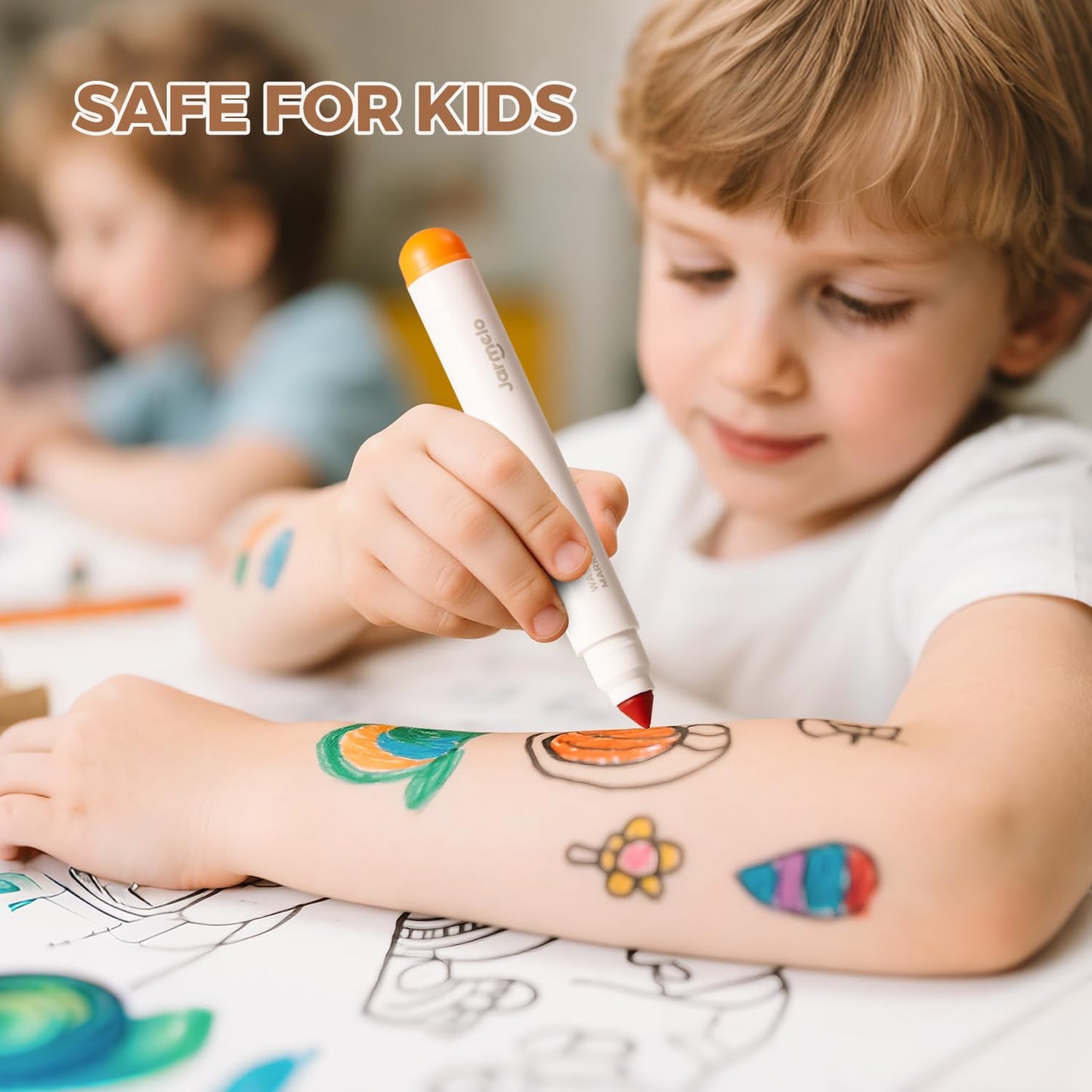 Jar Melo Washable Markers for Kids – 24 Colors, Safe, Non-Toxic, Easy Clean-Up