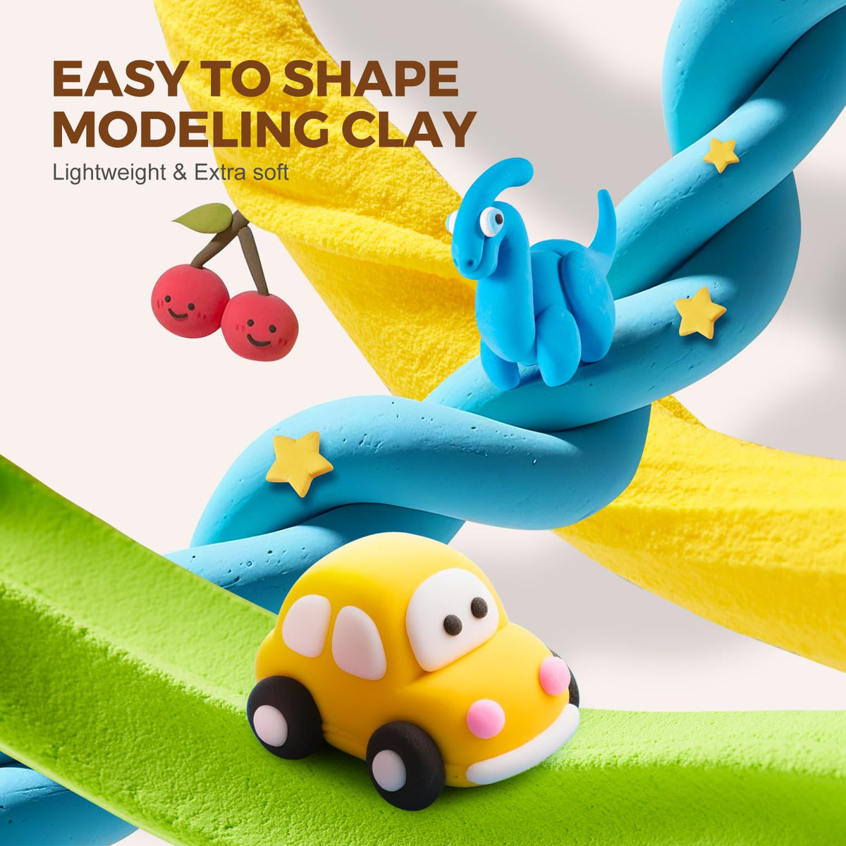 Jar Melo Air Dry Clay Kit for Kids — 24 Colors with Storage Box & Sculpting Tools