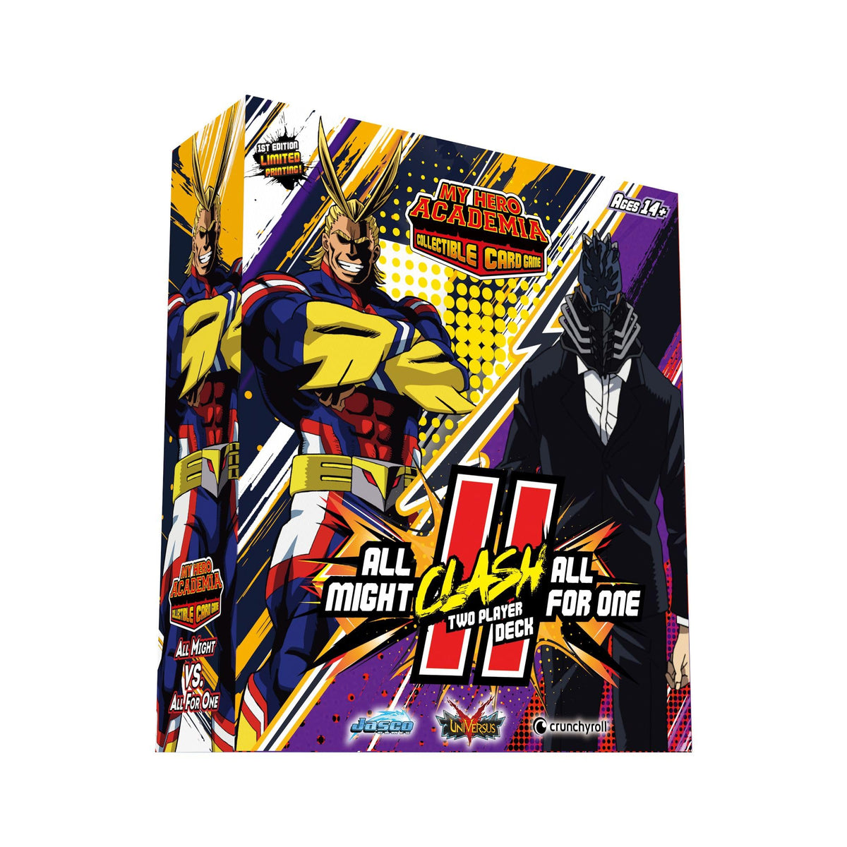 Jasco My Hero Academia All Might vs All for One Two-Player Clash Decks – 104-Card CCG Set