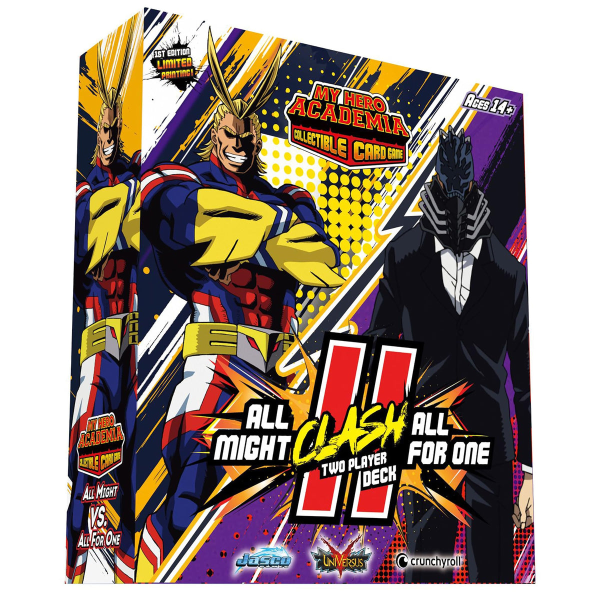 Jasco My Hero Academia All Might vs All for One Two-Player Clash Decks – 104-Card CCG Set