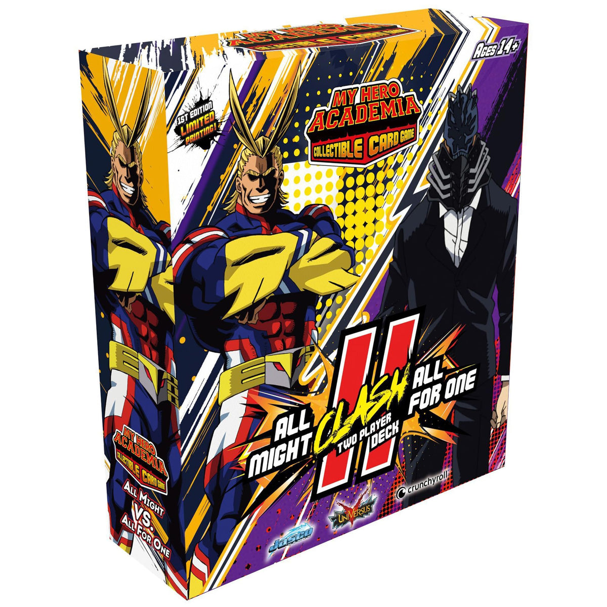 Jasco My Hero Academia All Might vs All for One Two-Player Clash Decks – 104-Card CCG Set