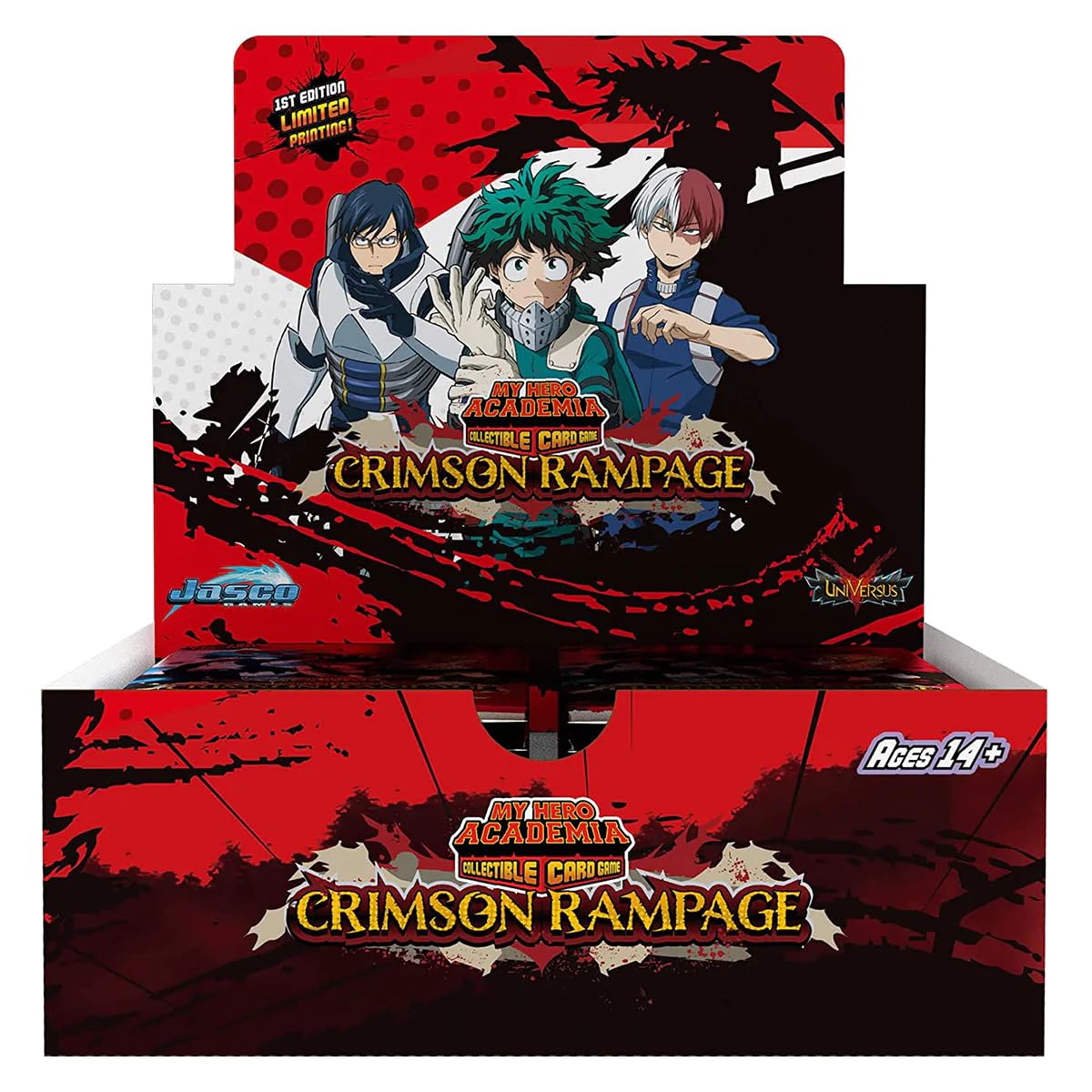 Jasco My Hero Academia Crimson Rampage Booster Display – 240 Cards, 24 Packs, 2 Players, 14+