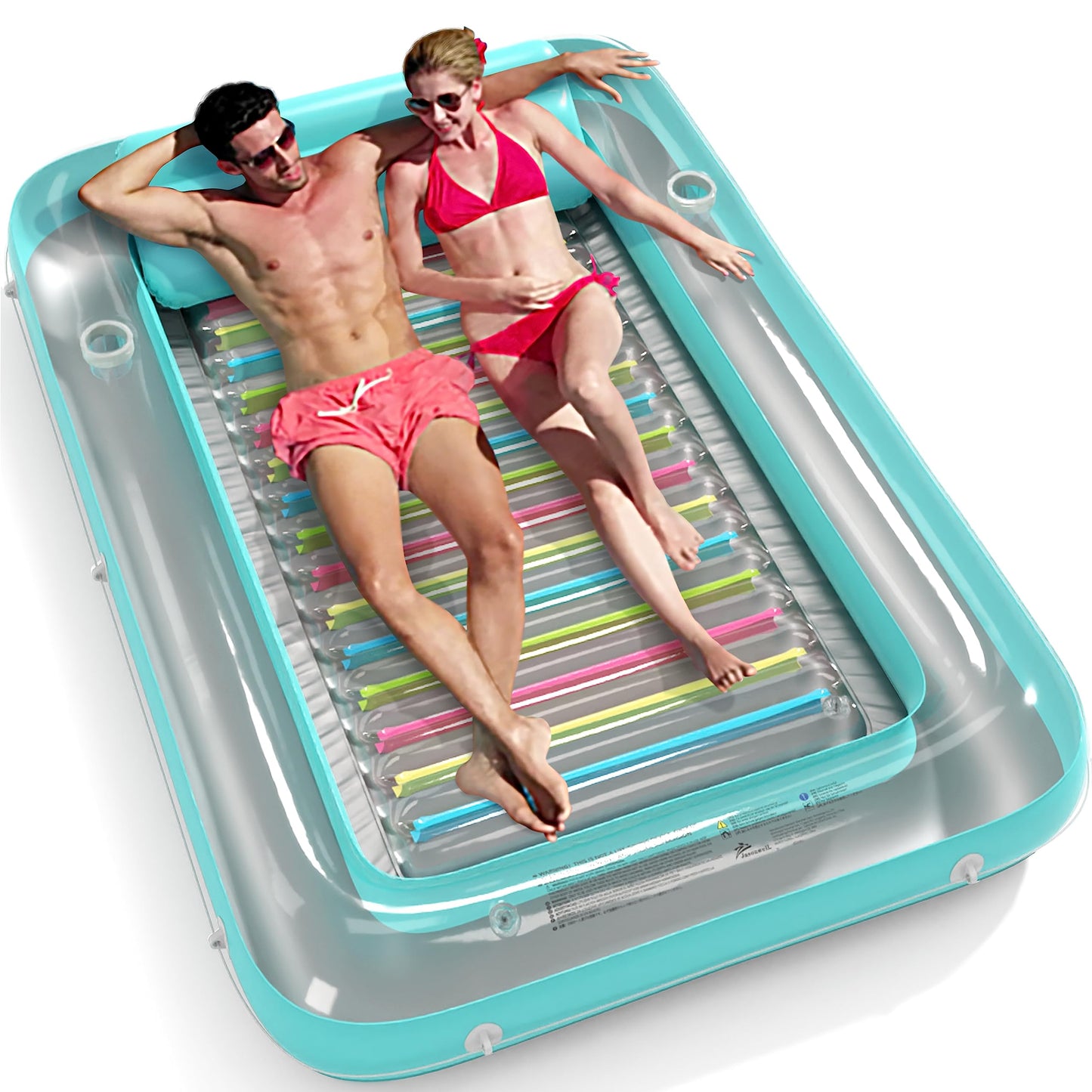 Jasonwell 4-in-1 Inflatable Tanning Pool Lounger Float | Sun Tan Tub & Pool Float