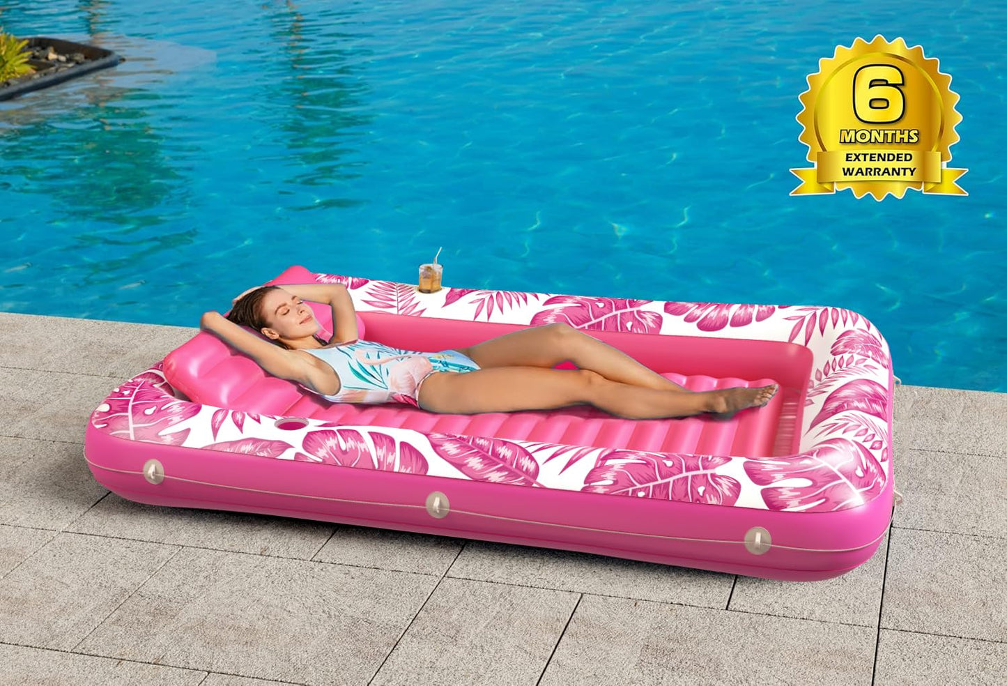 Jasonwell Inflatable Tanning Pool Lounger - 4-in-1 Sun Tan Tub for Adults