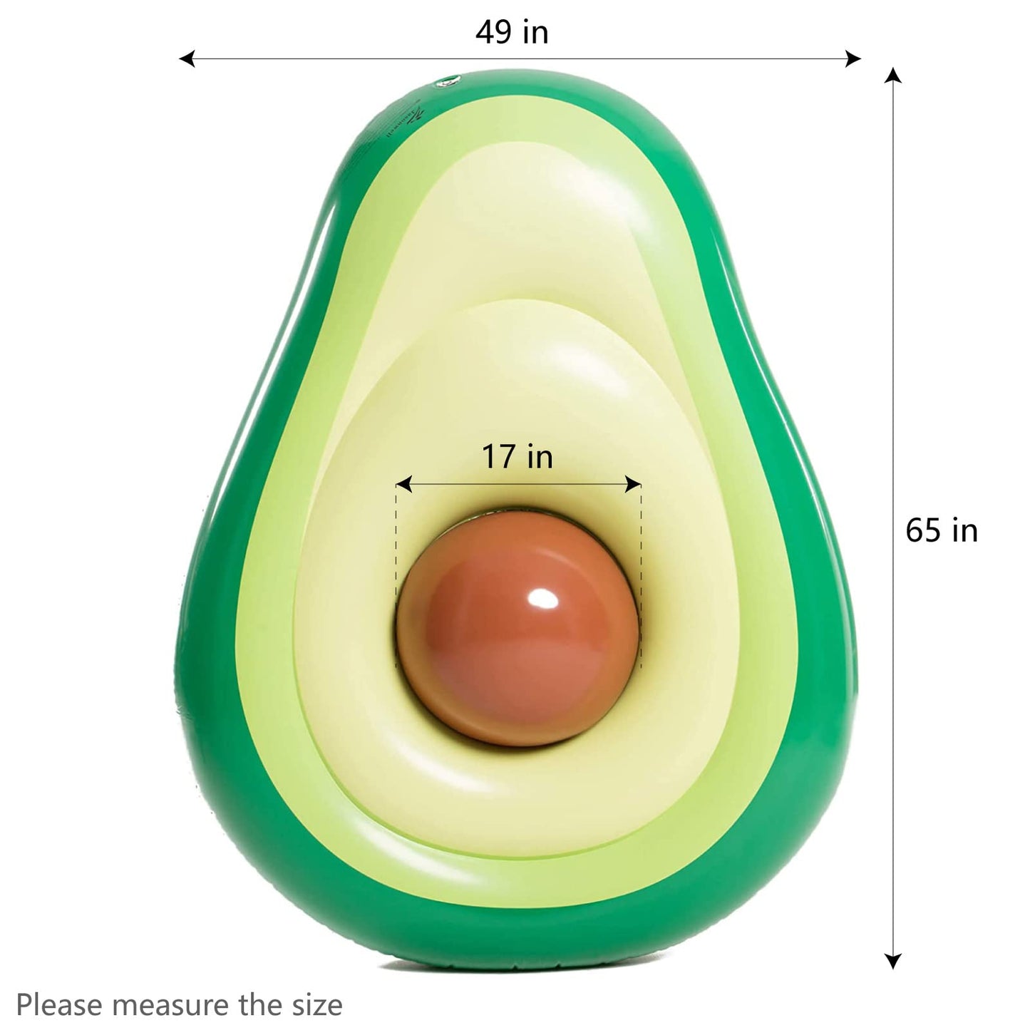 Jasonwell Inflatable Avocado Pool Float XL – Giant Pool Float for Adults with Brown Ball