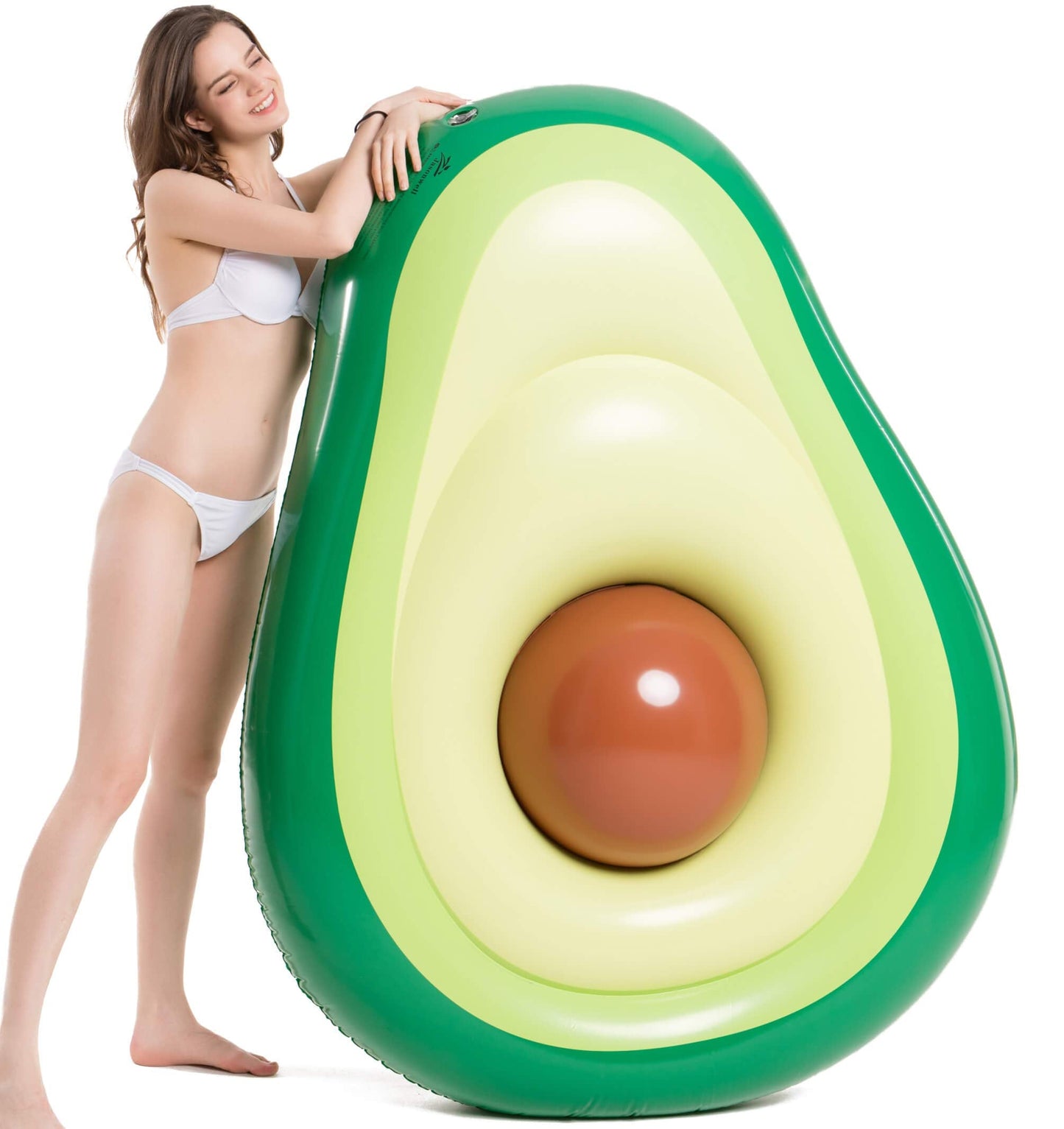 Jasonwell Inflatable Avocado Pool Float XL – Giant Pool Float for Adults with Brown Ball