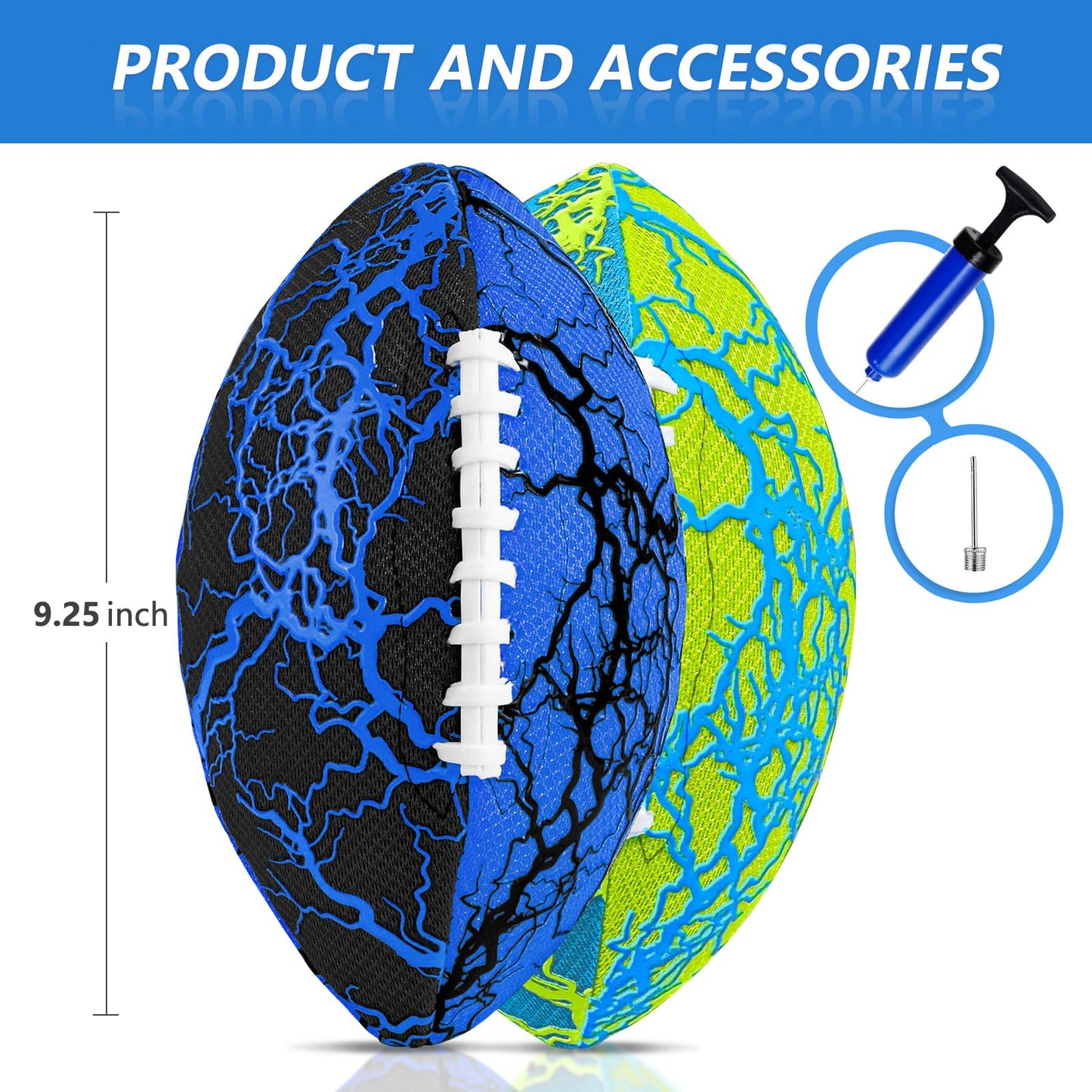 Jasonwell Water Football 2-Pack | Strong Grip, Waterproof for Pool, Beach & Outdoor Play