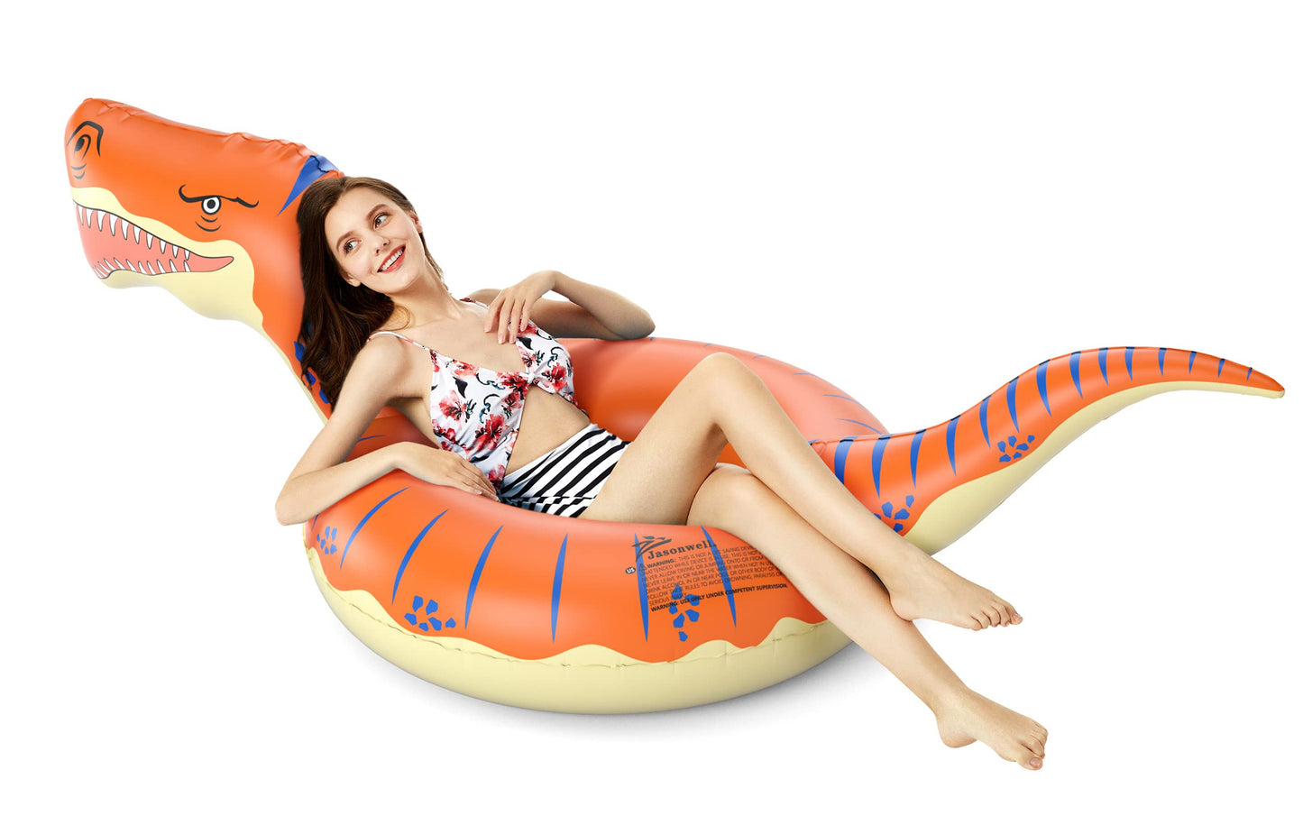 Jasonwell 93-Inch T-Rex Pool Float Tube – Giant Dinosaur Raft for Kids & Adults