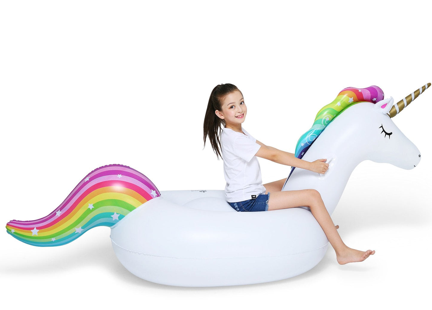 Jasonwell Big Unicorn Pool Float – 82 Inch Giant Ride-On with Fast Valves