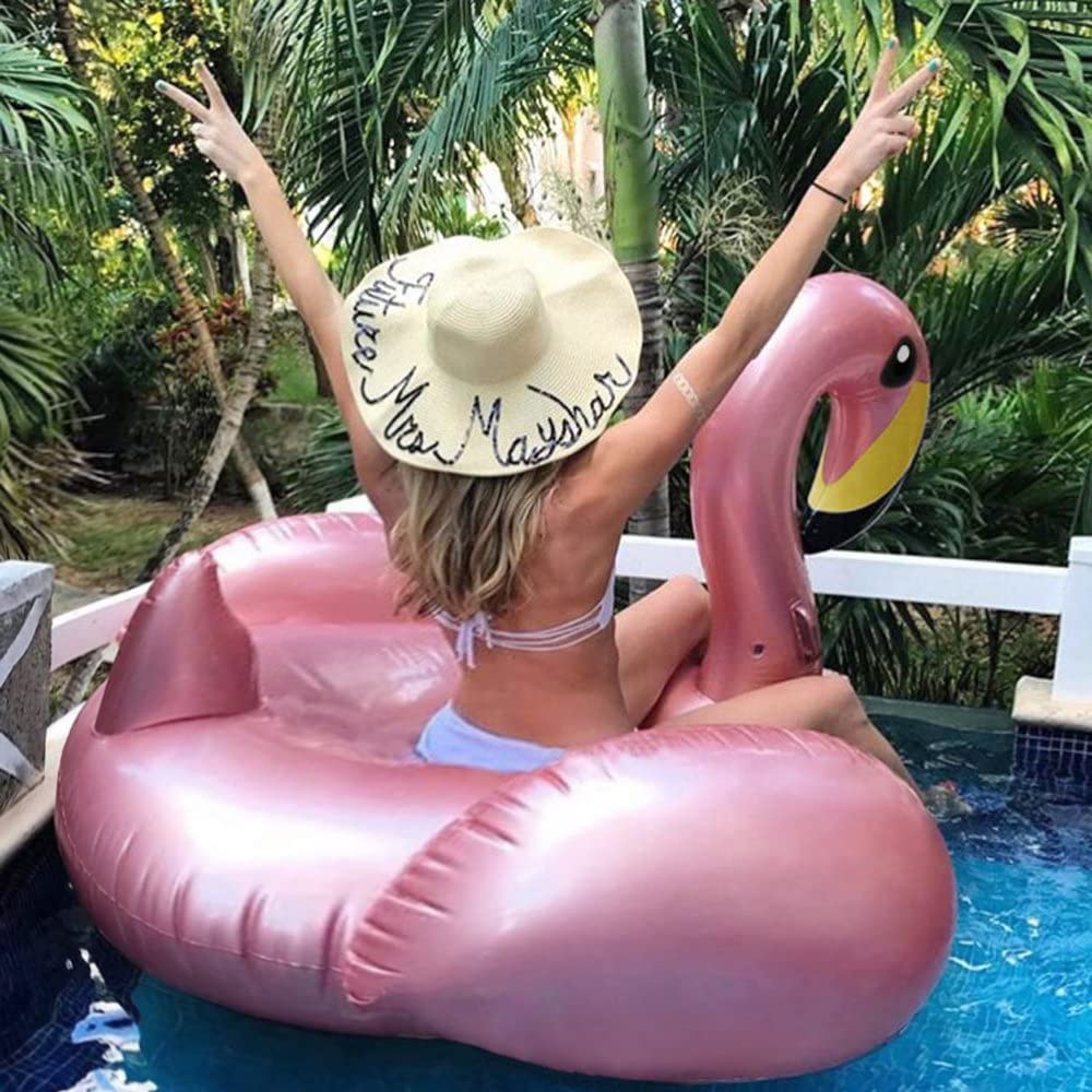 Jasonwell Giant Inflatable Flamingo Pool Float with Fast Valves | XL Lounge Raft