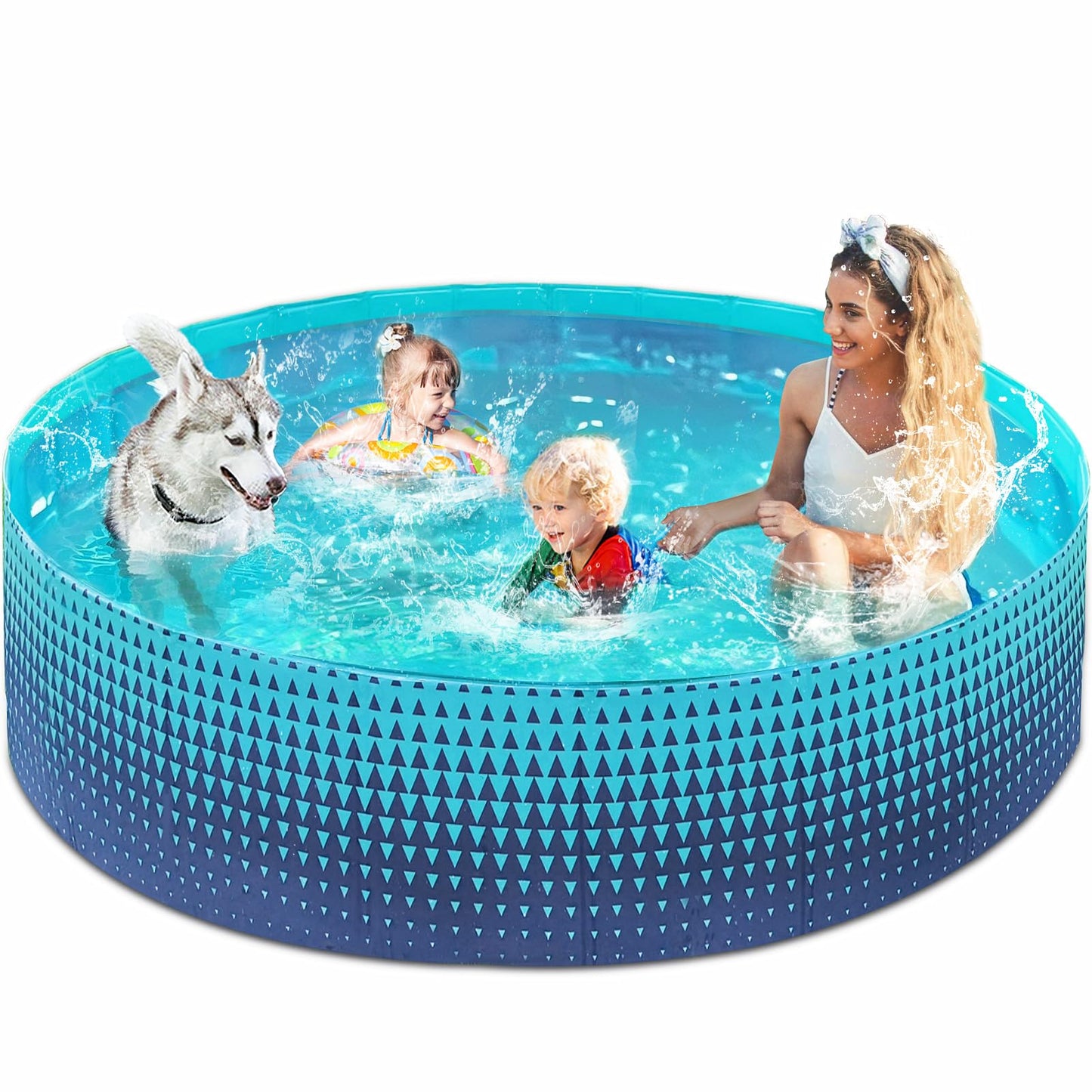 Jasonwell Foldable Dog Pool - Portable, Puncture-Resistant Wading Pool for Pets