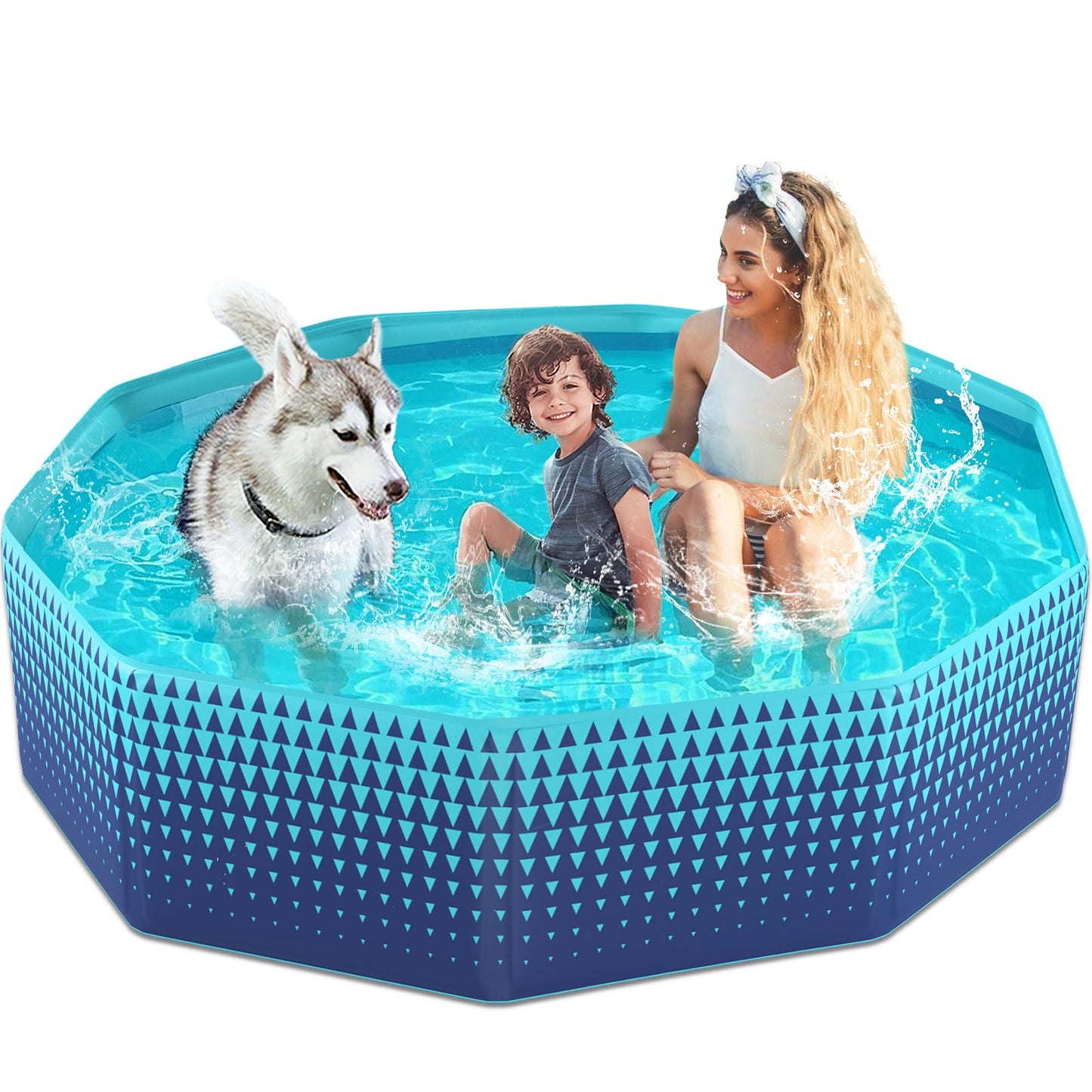 Jasonwell Foldable Dog Pool — 71-Inch Collapsible Backyard Pool for Dogs, Kids, and Pets