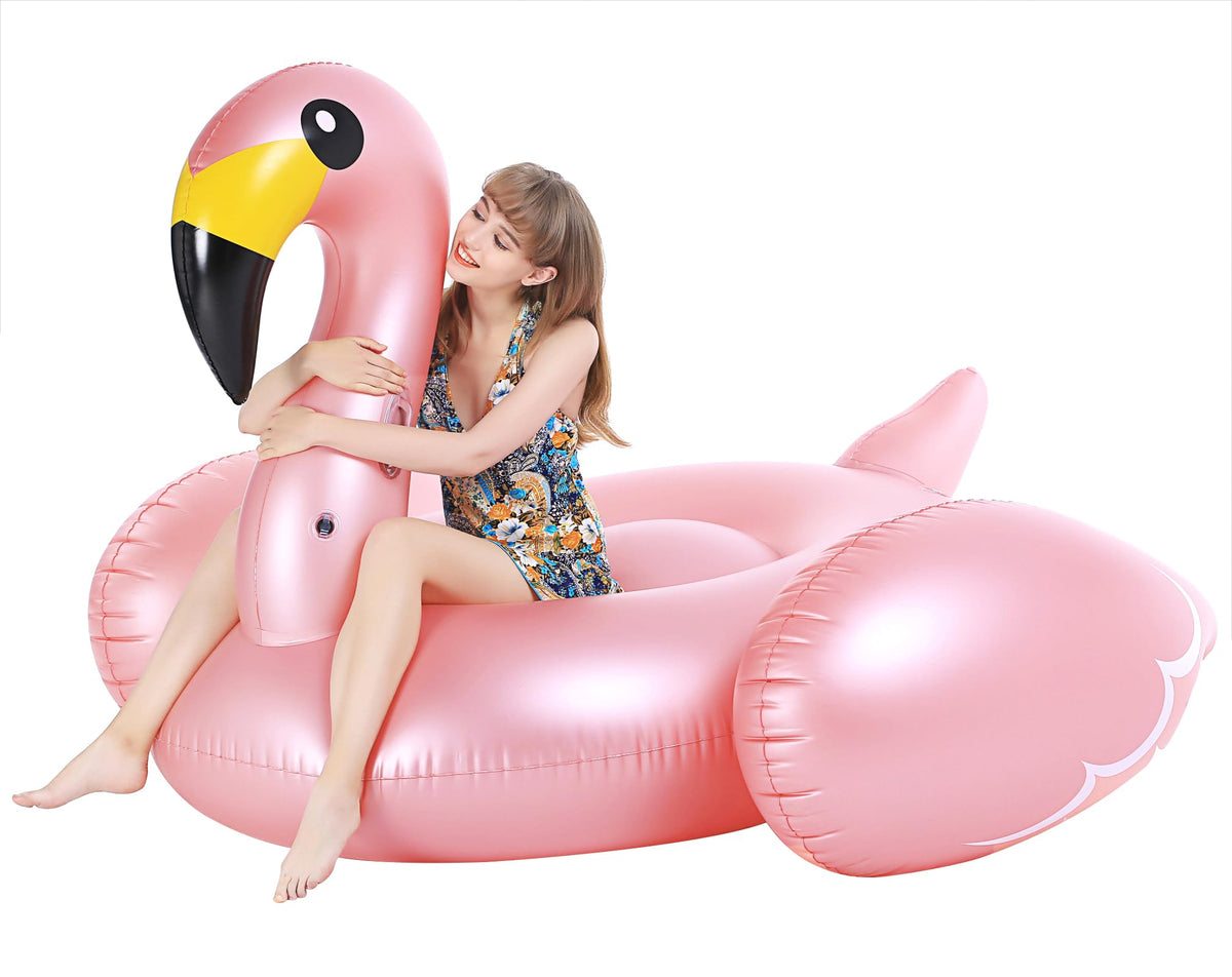 Jasonwell Giant Inflatable Flamingo Pool Float XXXL – Fast Valve, Two-Adult Capacity