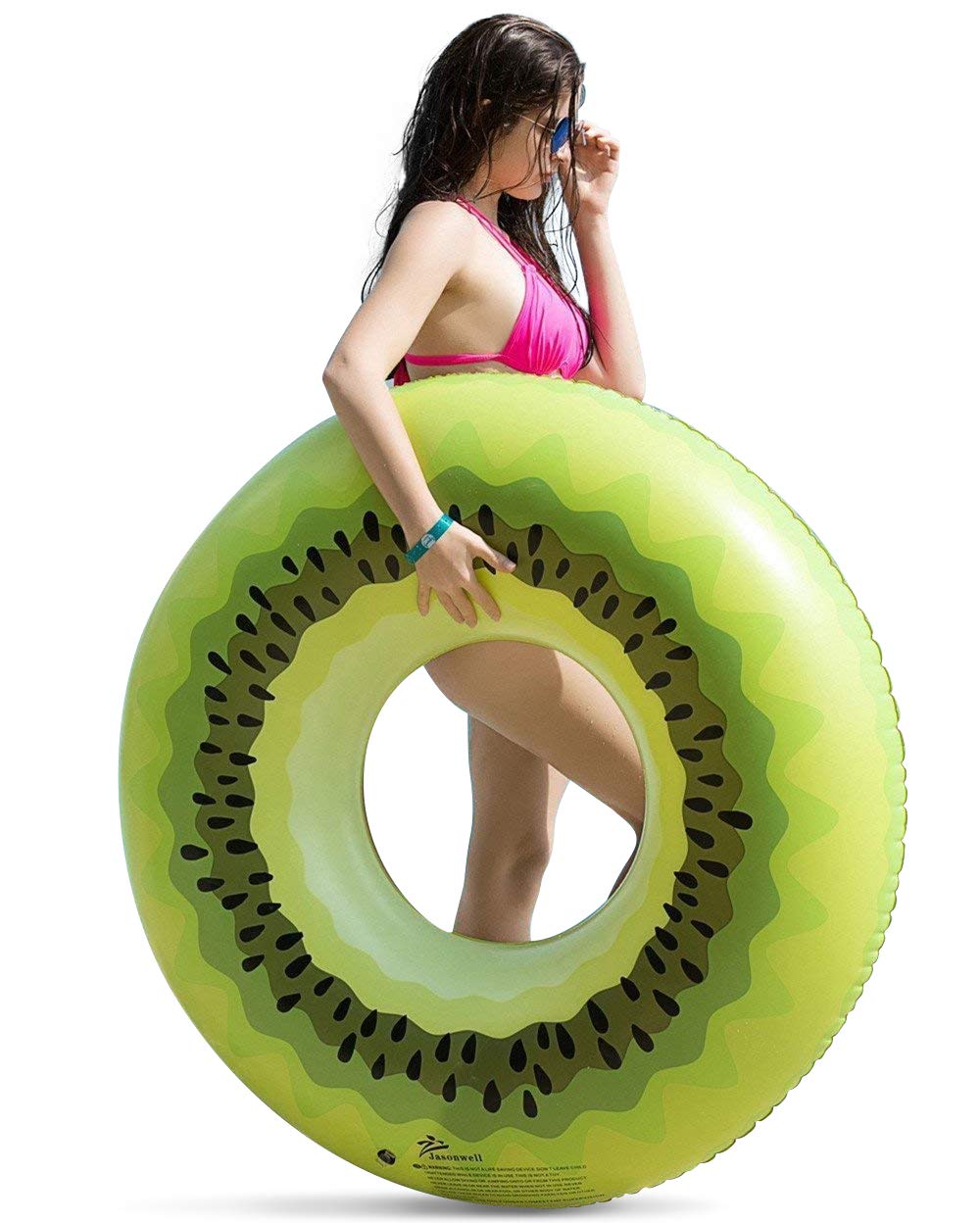 Jasonwell Giant Kiwi Pool Float – 45-Inch Inflatable with Fast Valves for Parties