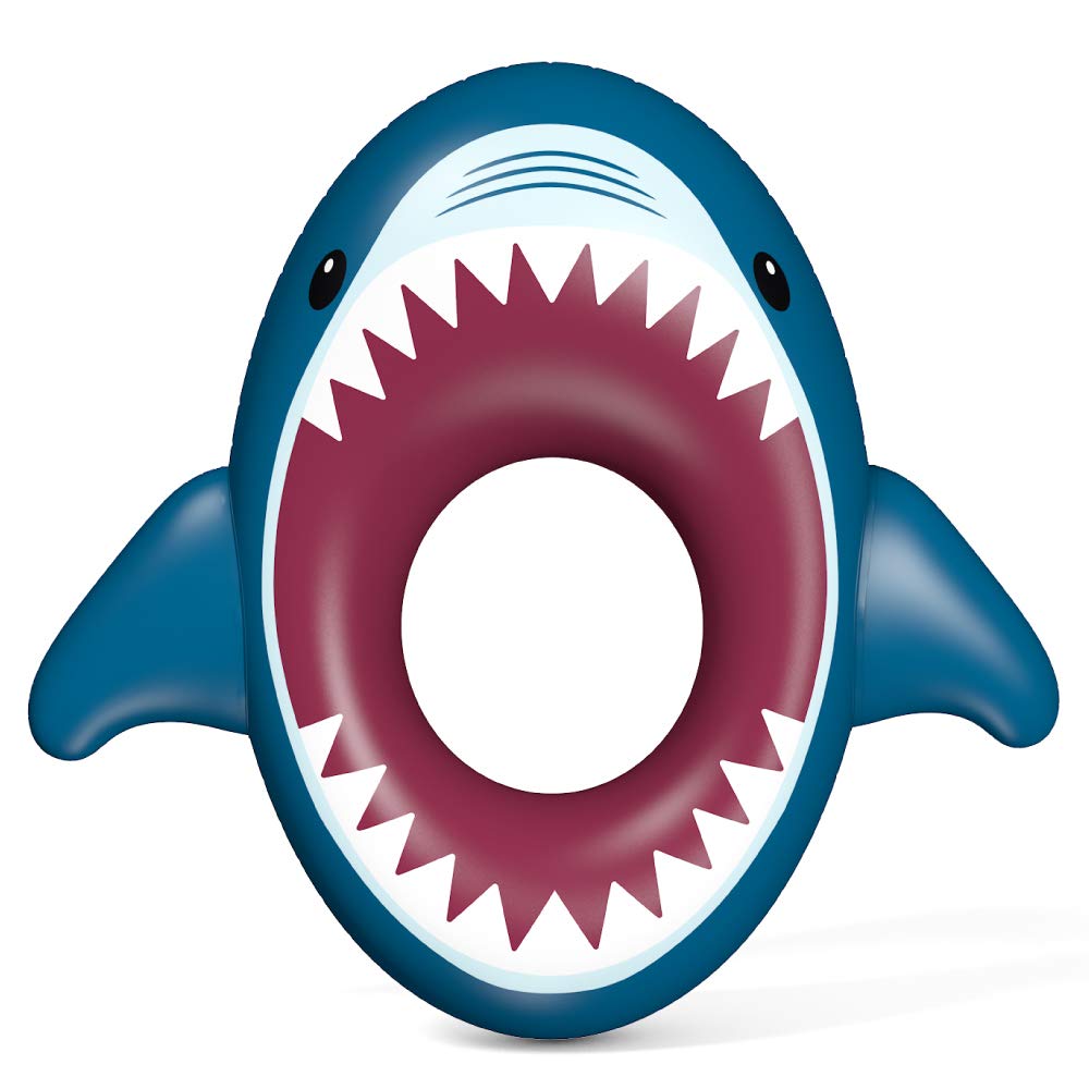 Jasonwell Giant Shark Pool Float – Inflatable Ride-On for Kids & Adults