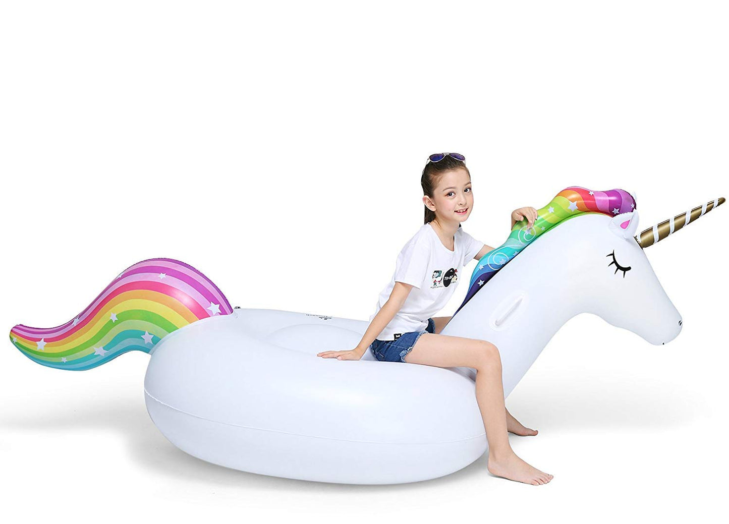 Jasonwell Big Unicorn Pool Float – 82 Inch Giant Ride-On with Fast Valves