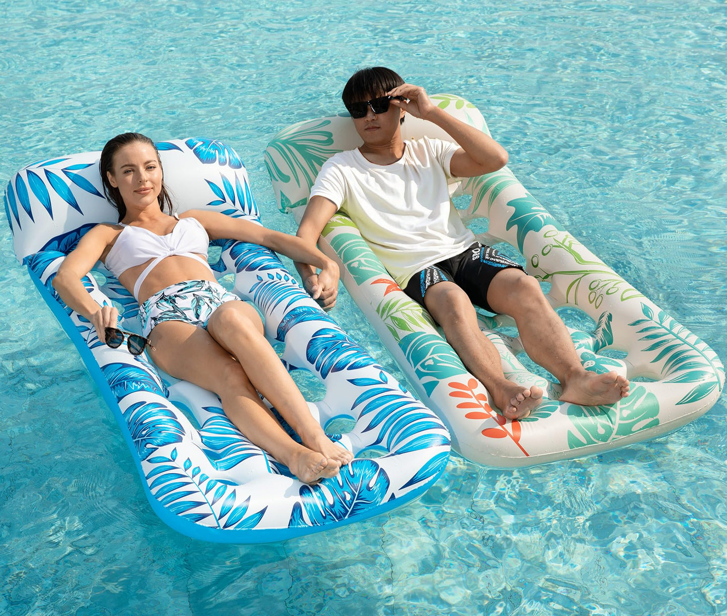 Jasonwell Inflatable Pool Float Lounge – 2-Pack for Adults