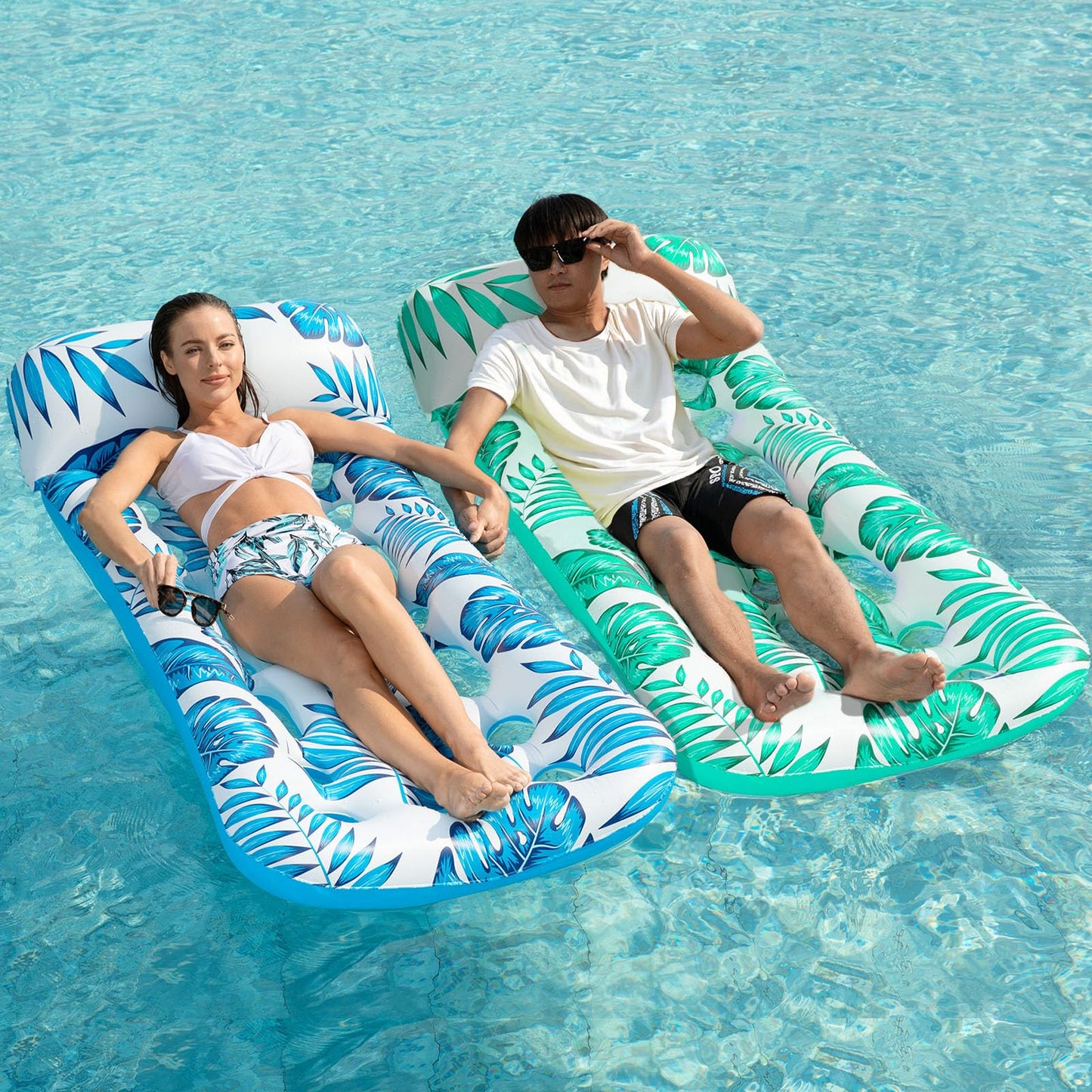 Jasonwell Inflatable Pool Float Lounge – 2 Pack for Adults | Loungers for Pool, Lake, Beach
