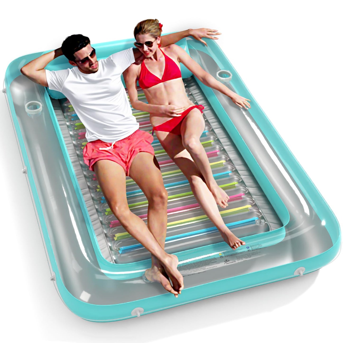 Jasonwell Inflatable Tanning Pool Lounger – 4-in-1 XL Sun Tan Tub for Pool, Beach, or Lake